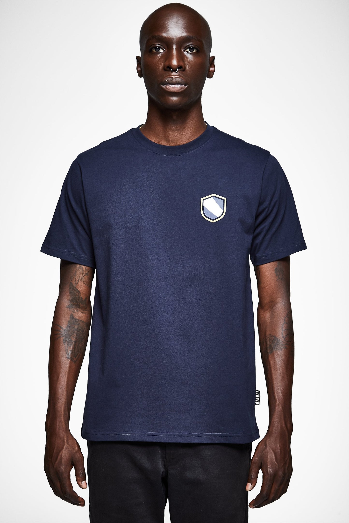 SHIELD EMBLEM SHORT SLEEVE TEE - NAVY - Team Liquid