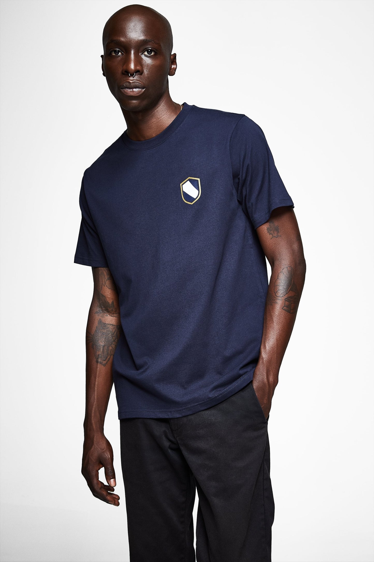 SHIELD EMBLEM SHORT SLEEVE TEE - NAVY - Team Liquid