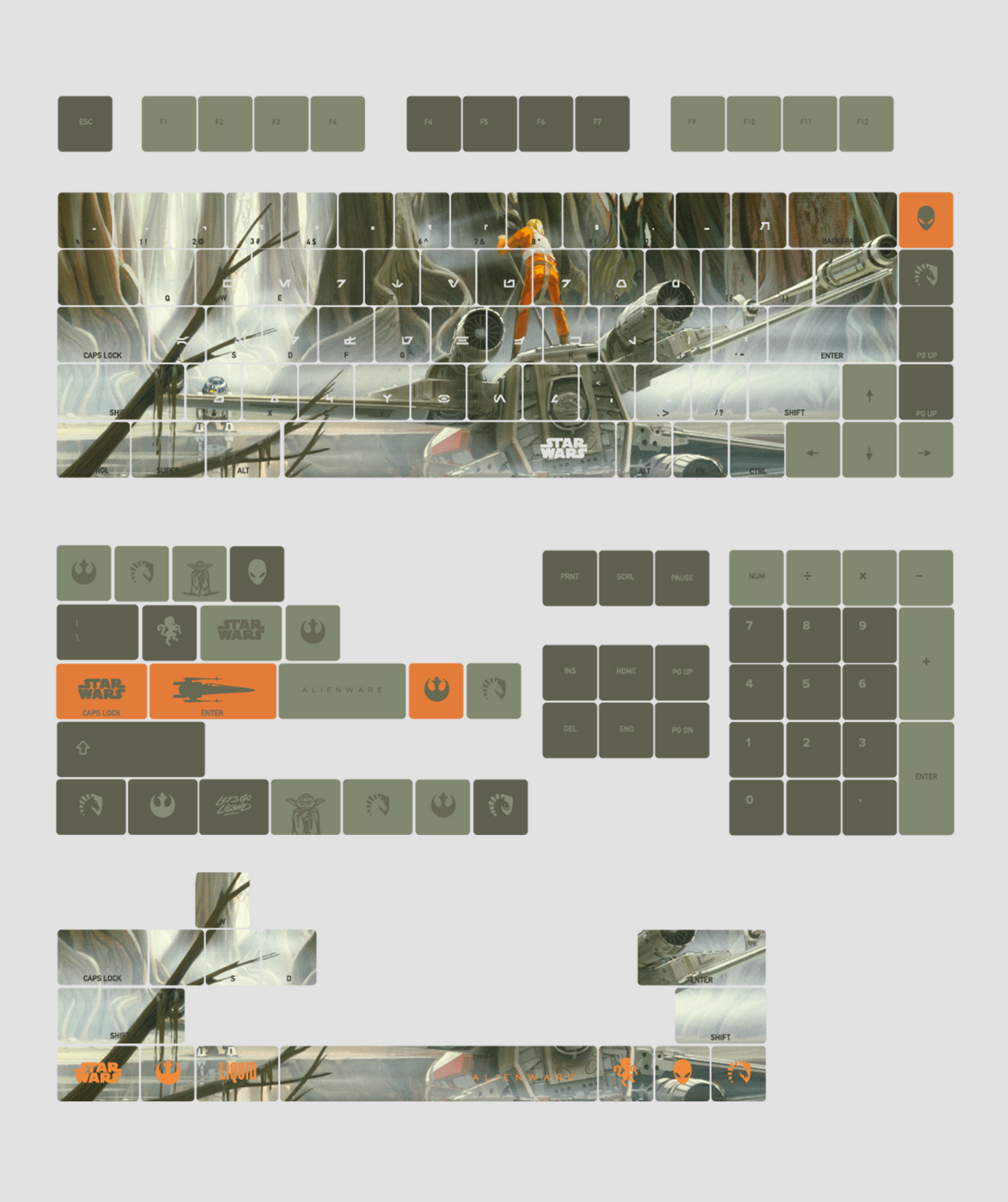 TEAM LIQUID | STAR WARS™ DAGOBAH GRAPHIC KEYCAP SET - Team Liquid