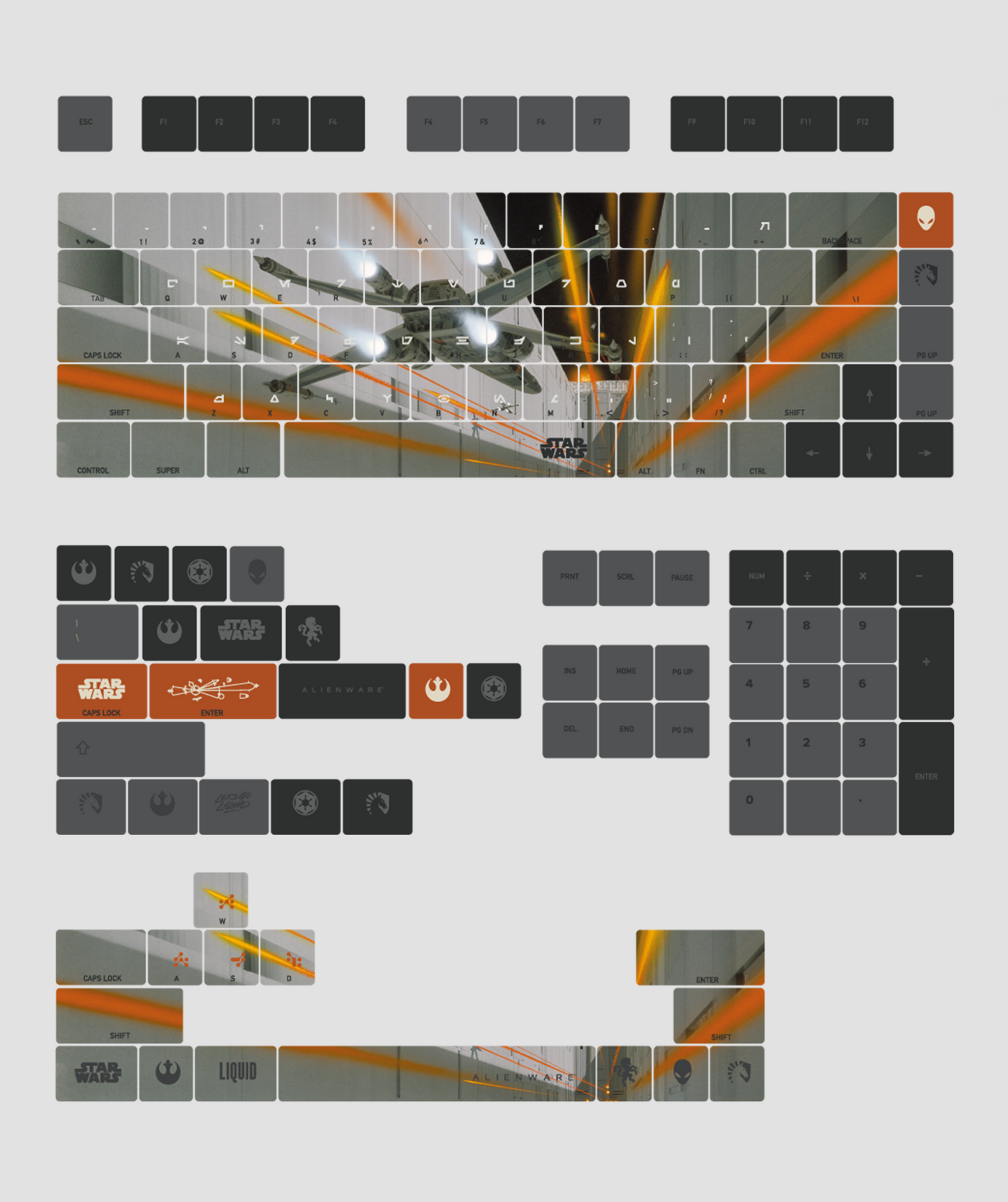 TEAM LIQUID | STAR WARS™ SPACE GRAPHIC KEYCAP SET - Team Liquid