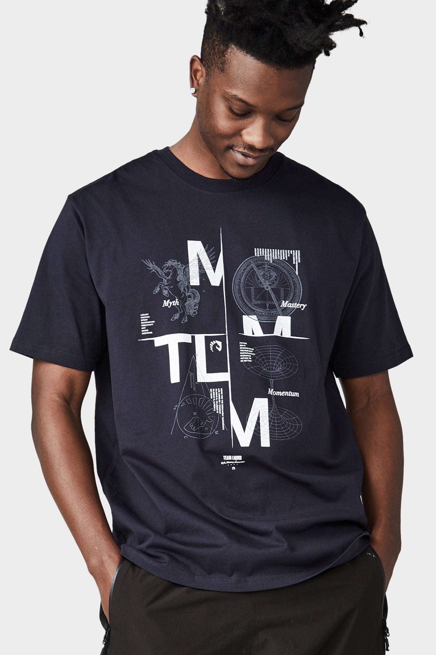 MYTH MASTERY MOMENTUM SHORT SLEEVE TEE - NAVY - Team Liquid