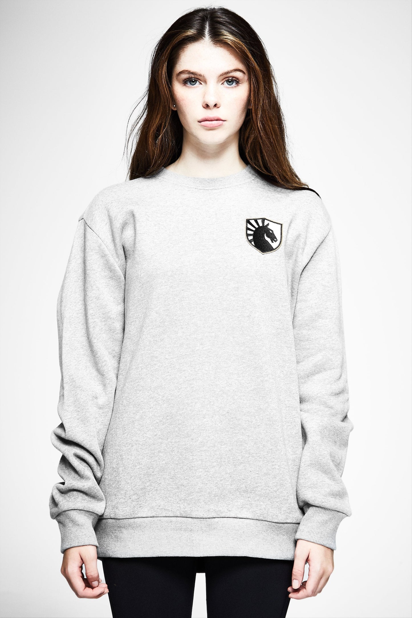 LIQUID CITY CREWNECK SWEATSHIRT - GREY HEATHER - Team Liquid