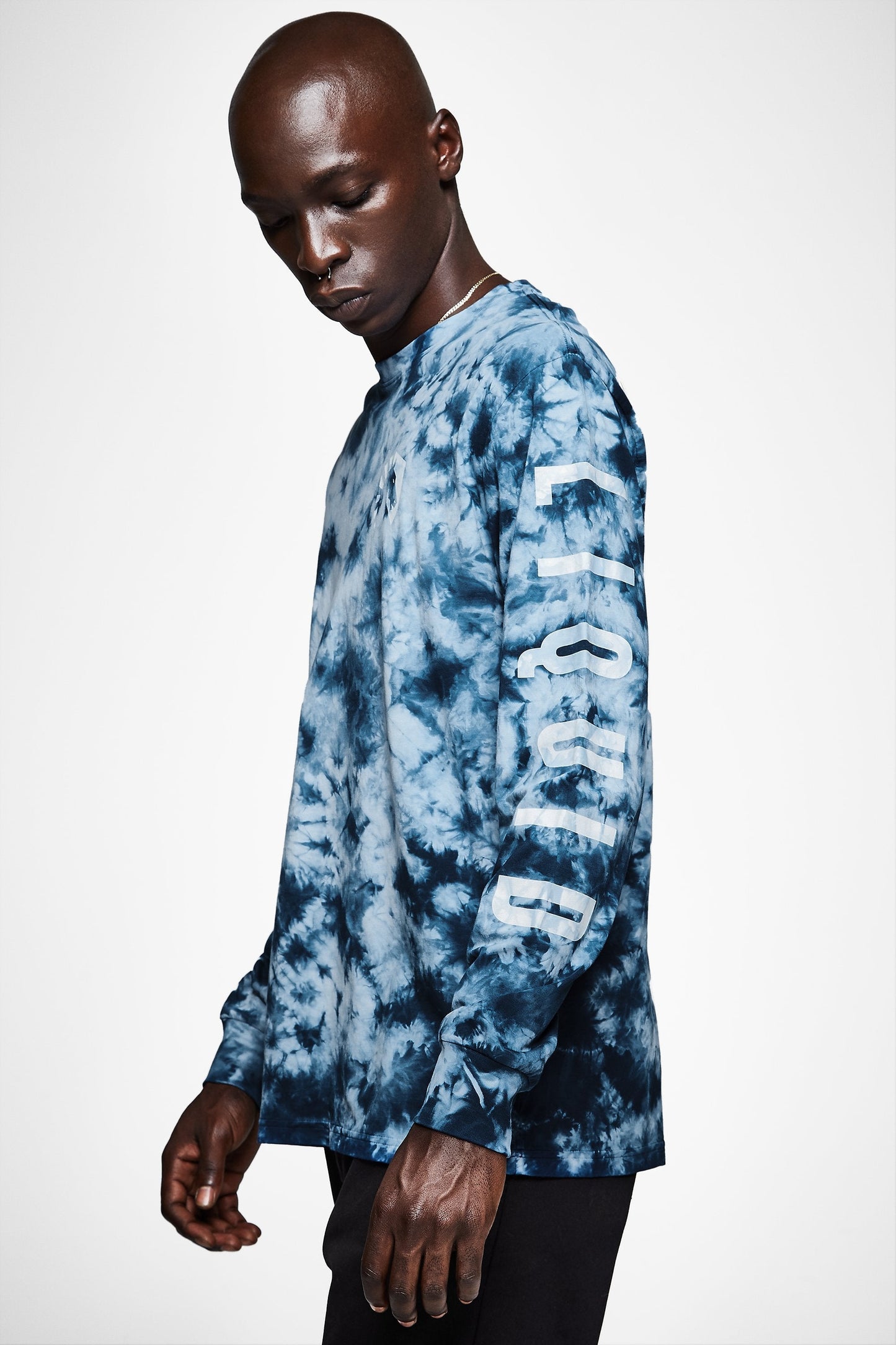LIQUID HERITAGE LONG SLEEVE TEE BLUE CRYSTAL WASH - Team Liquid