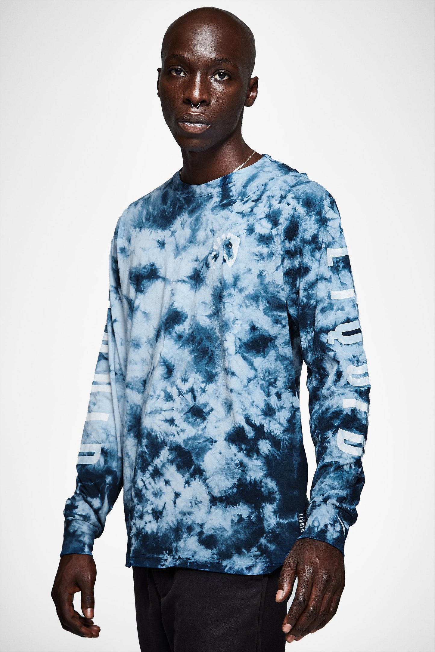 LIQUID HERITAGE LONG SLEEVE TEE BLUE CRYSTAL WASH - Team Liquid