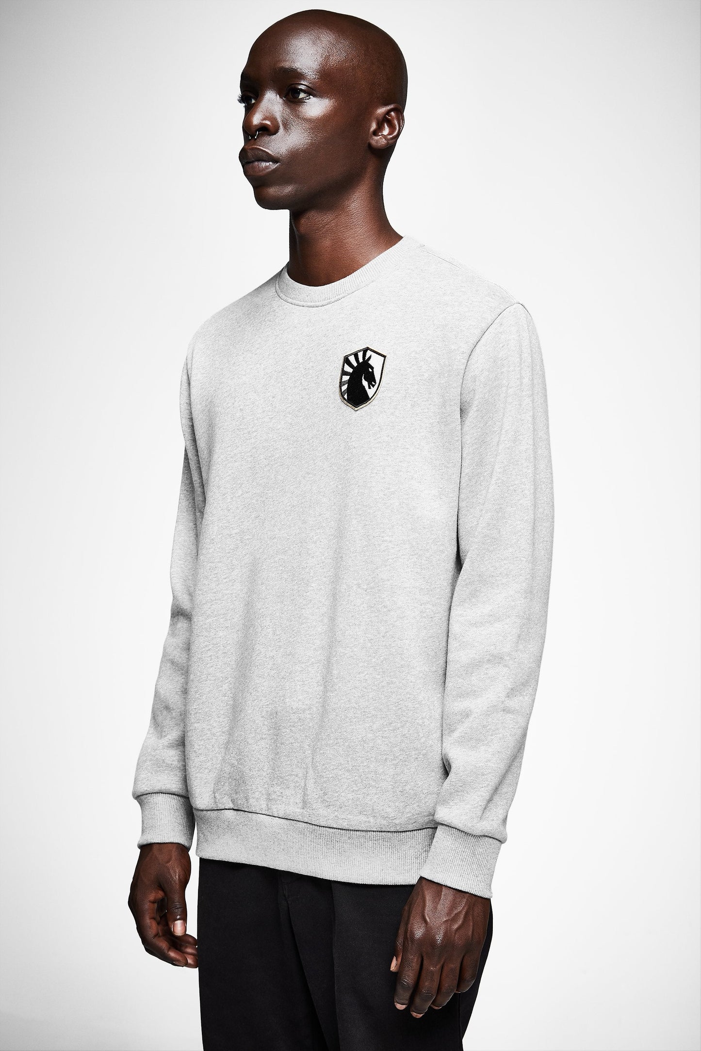 LIQUID CITY CREWNECK SWEATSHIRT - GREY HEATHER - Team Liquid