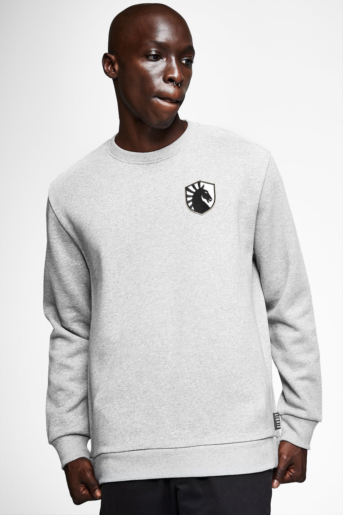 LIQUID CITY CREWNECK SWEATSHIRT - GREY HEATHER - Team Liquid