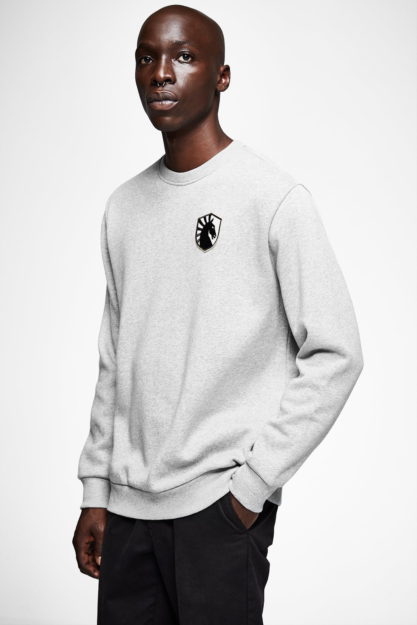LIQUID CITY CREWNECK SWEATSHIRT - GREY HEATHER - Team Liquid