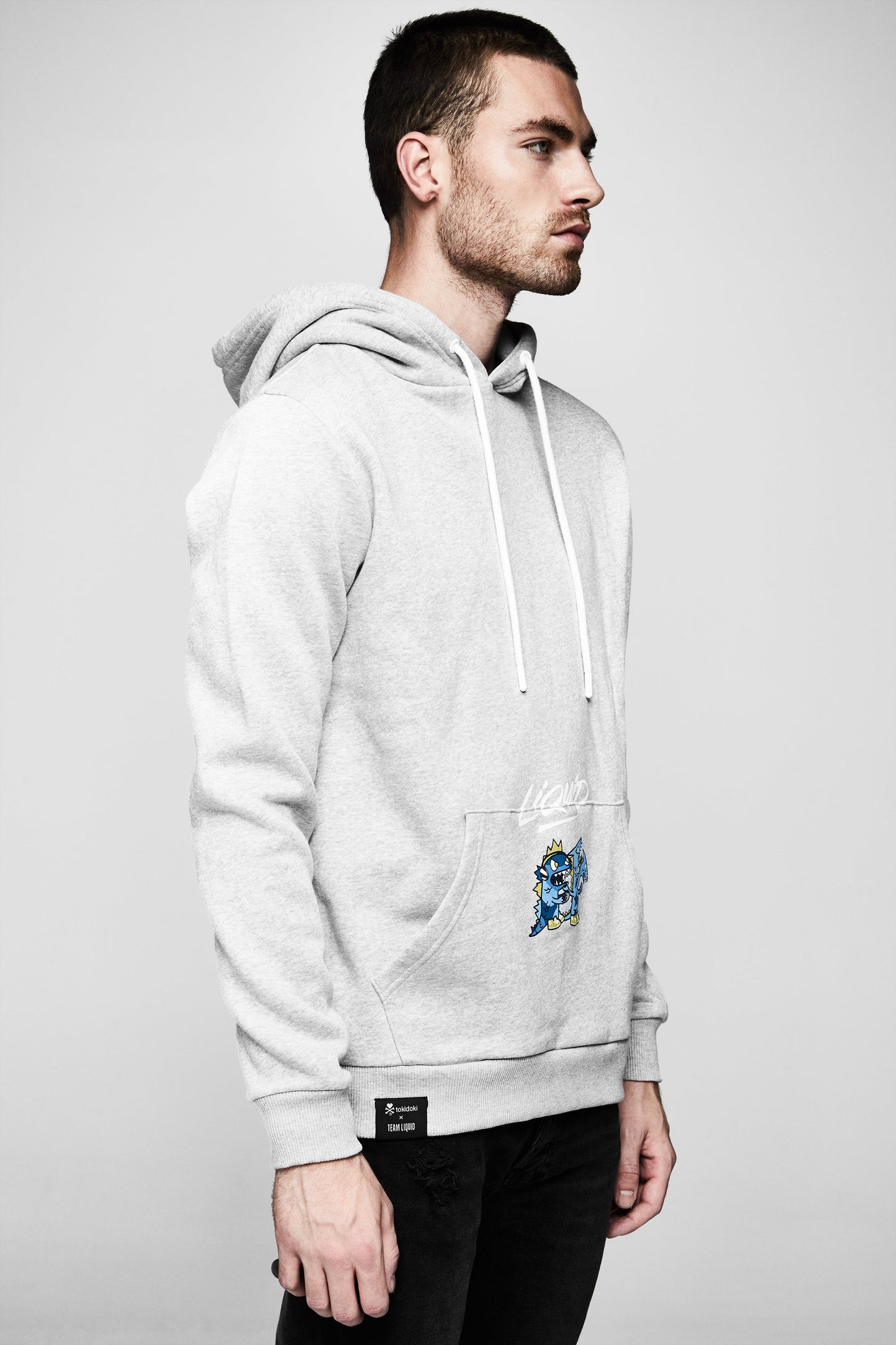 TOKIDOKI x LIQUID DRAGON GAMERS SWEATSHIRT - GREY HEATHER - Team Liquid