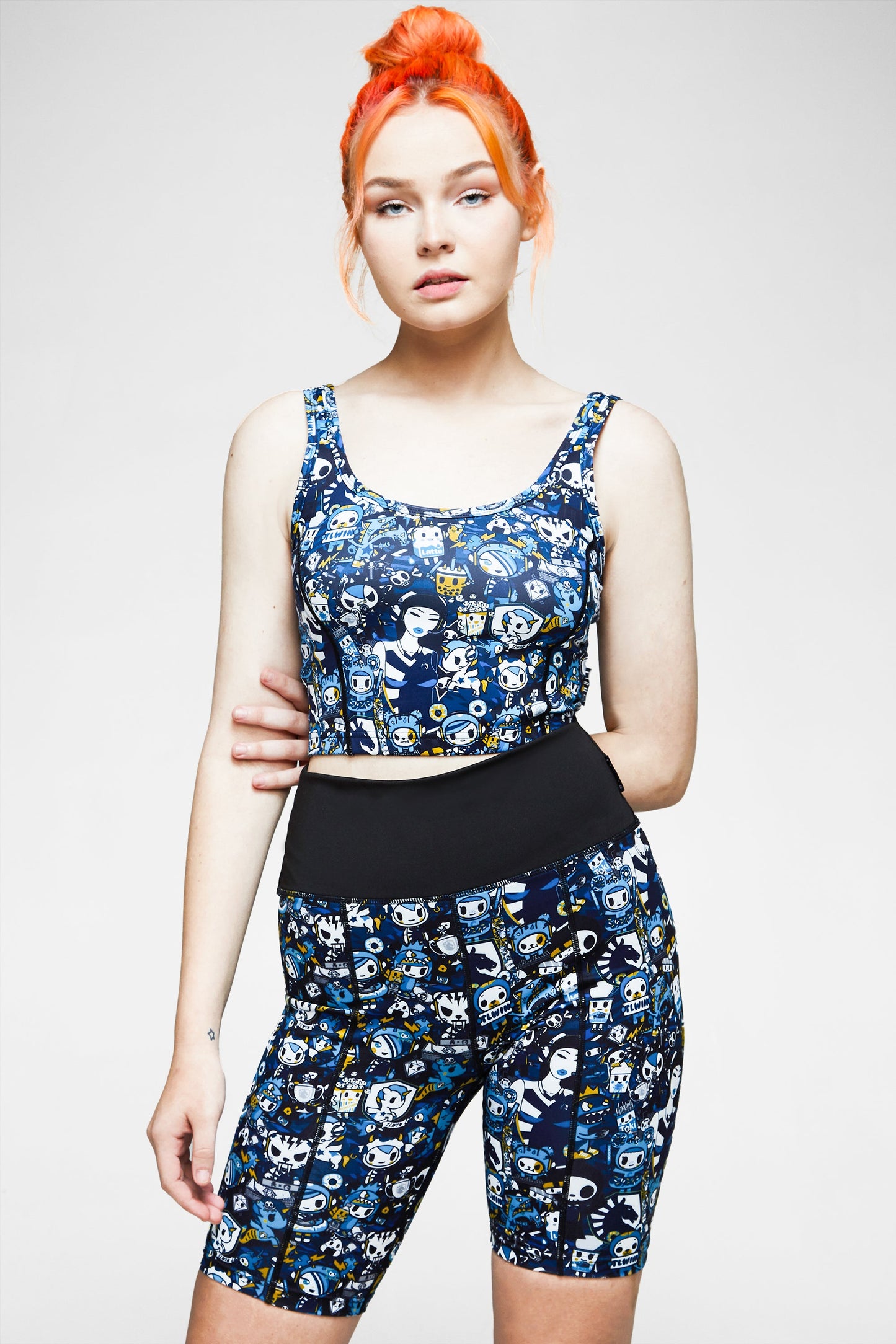 TOKIDOKI x LIQUID WOMENS ATHLETIC PATTERN BIKE SHORTS - MULTI - Team Liquid