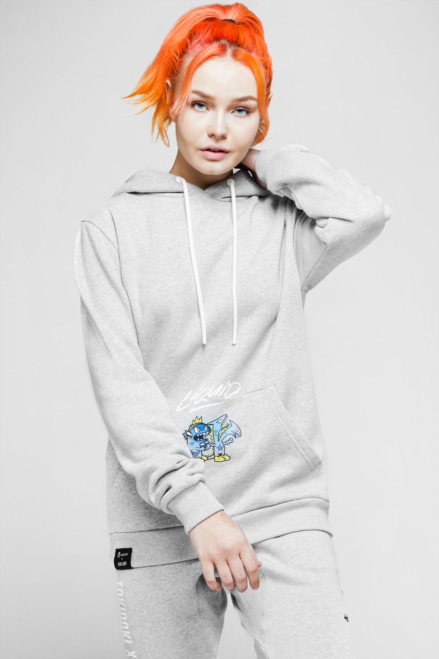 TOKIDOKI x LIQUID DRAGON GAMERS SWEATSHIRT - GREY HEATHER - Team Liquid