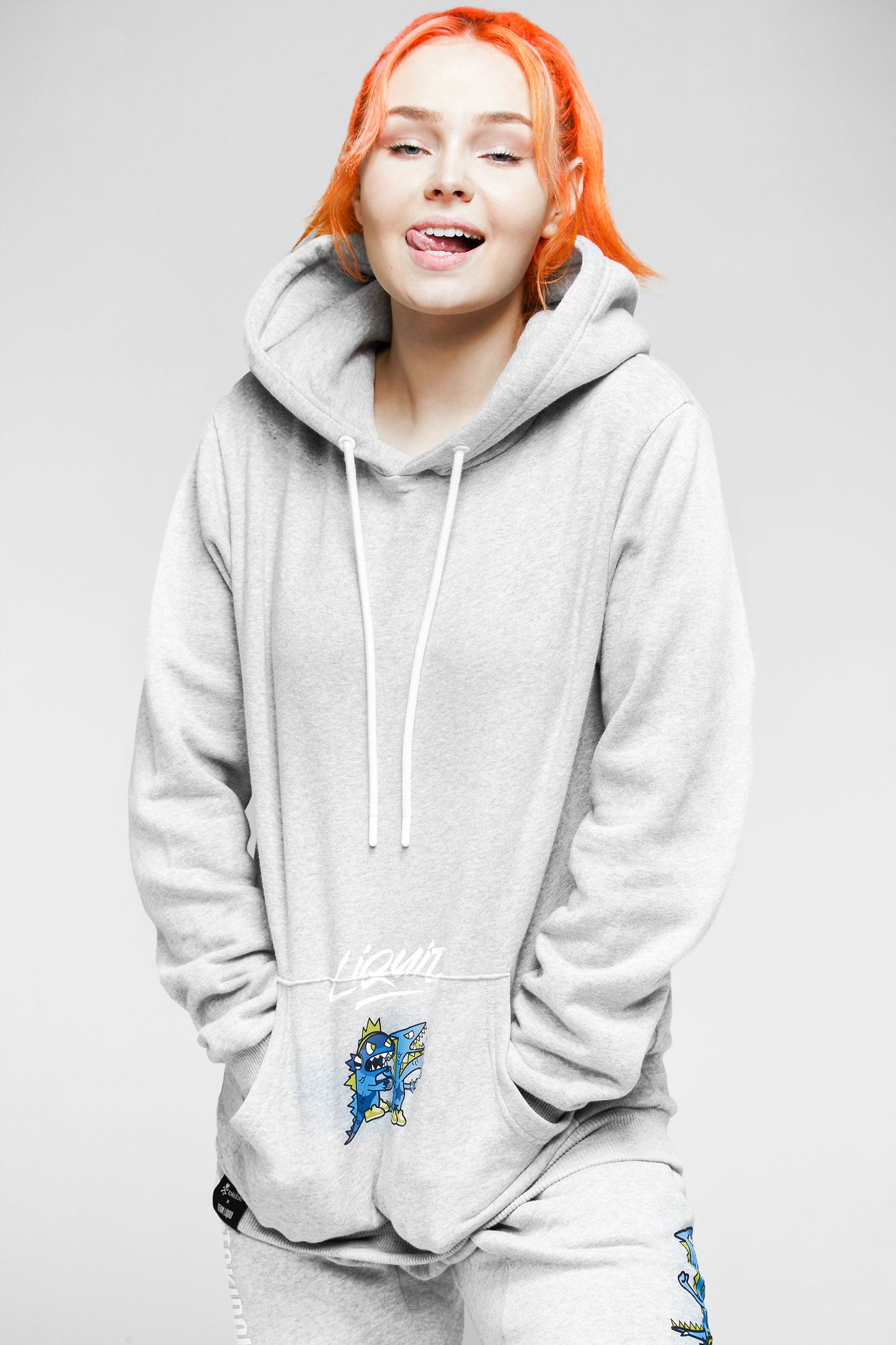 TOKIDOKI x LIQUID DRAGON GAMERS SWEATSHIRT - GREY HEATHER - Team Liquid