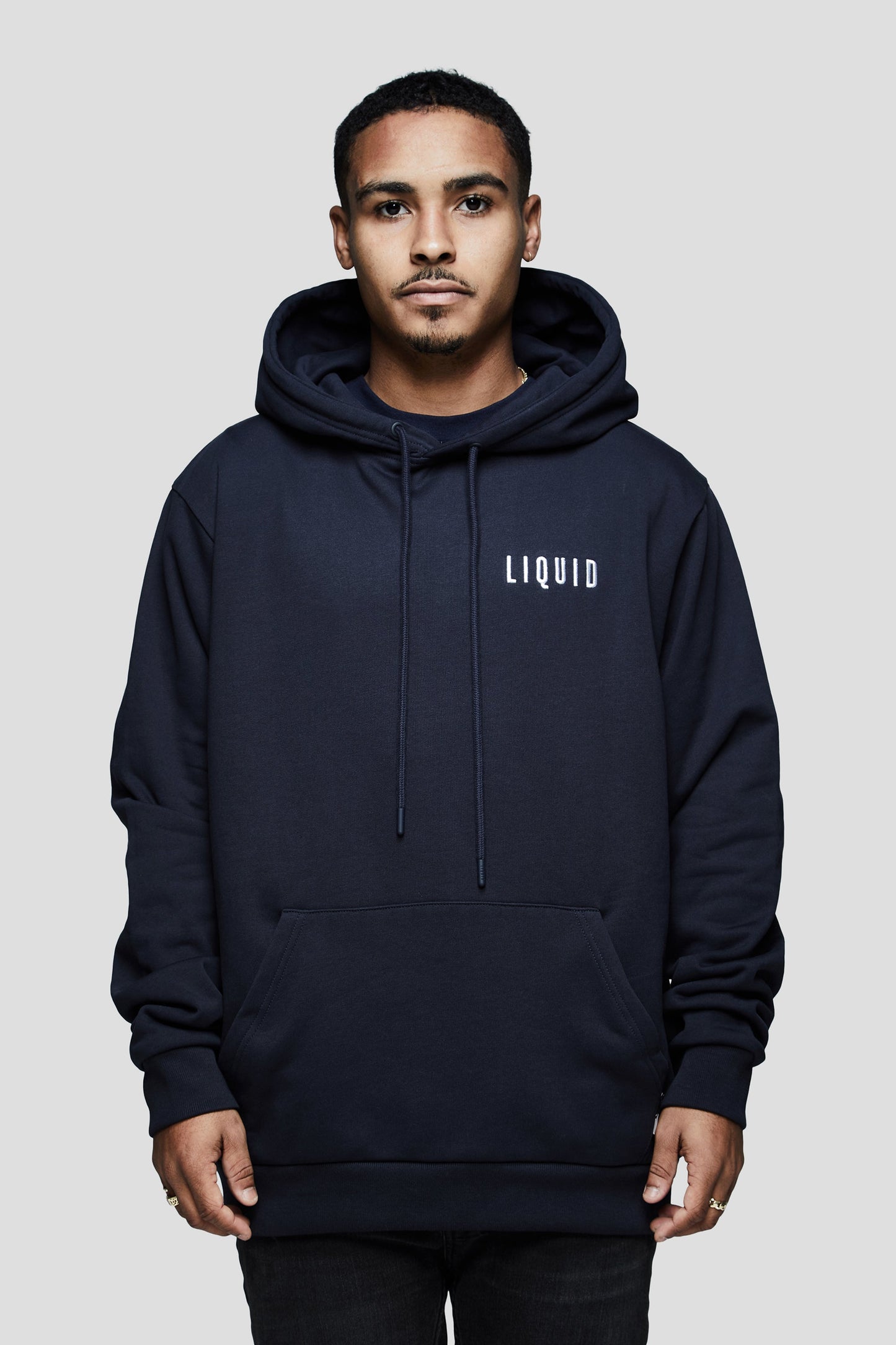 LIQUID CHENILLE HOODIE - NAVY - Team Liquid