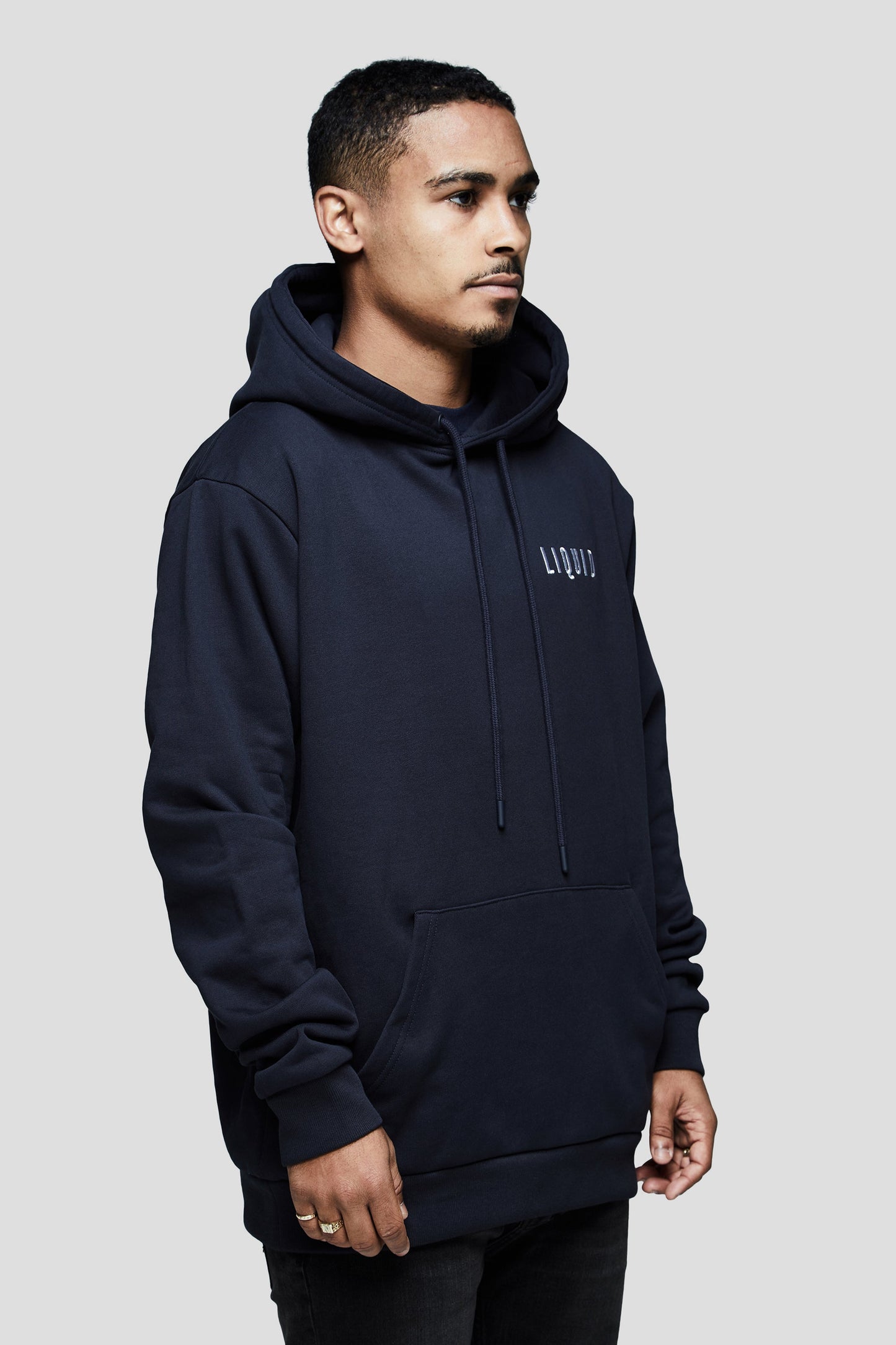 LIQUID CHENILLE HOODIE - NAVY - Team Liquid