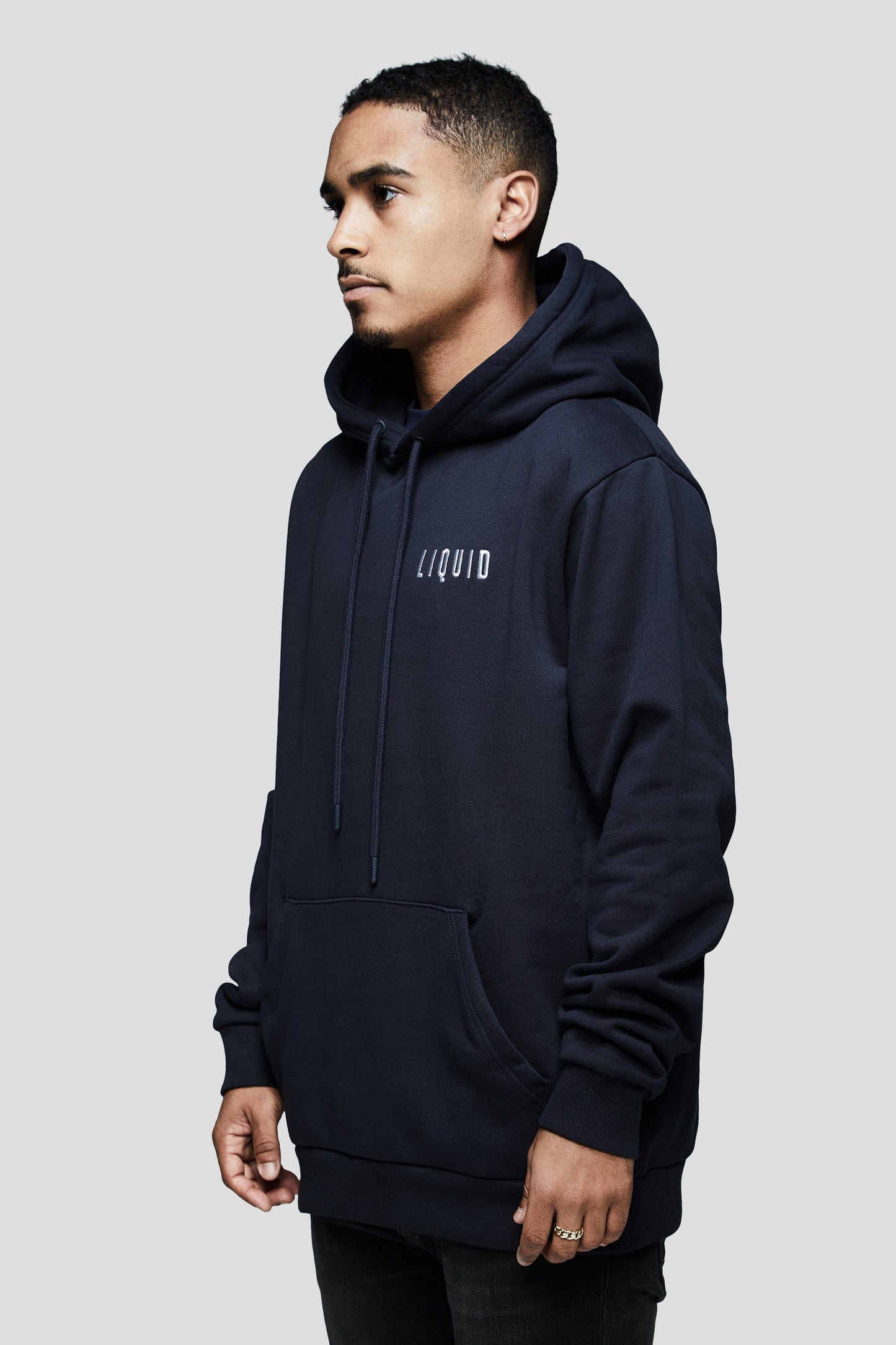 LIQUID CHENILLE HOODIE - NAVY - Team Liquid
