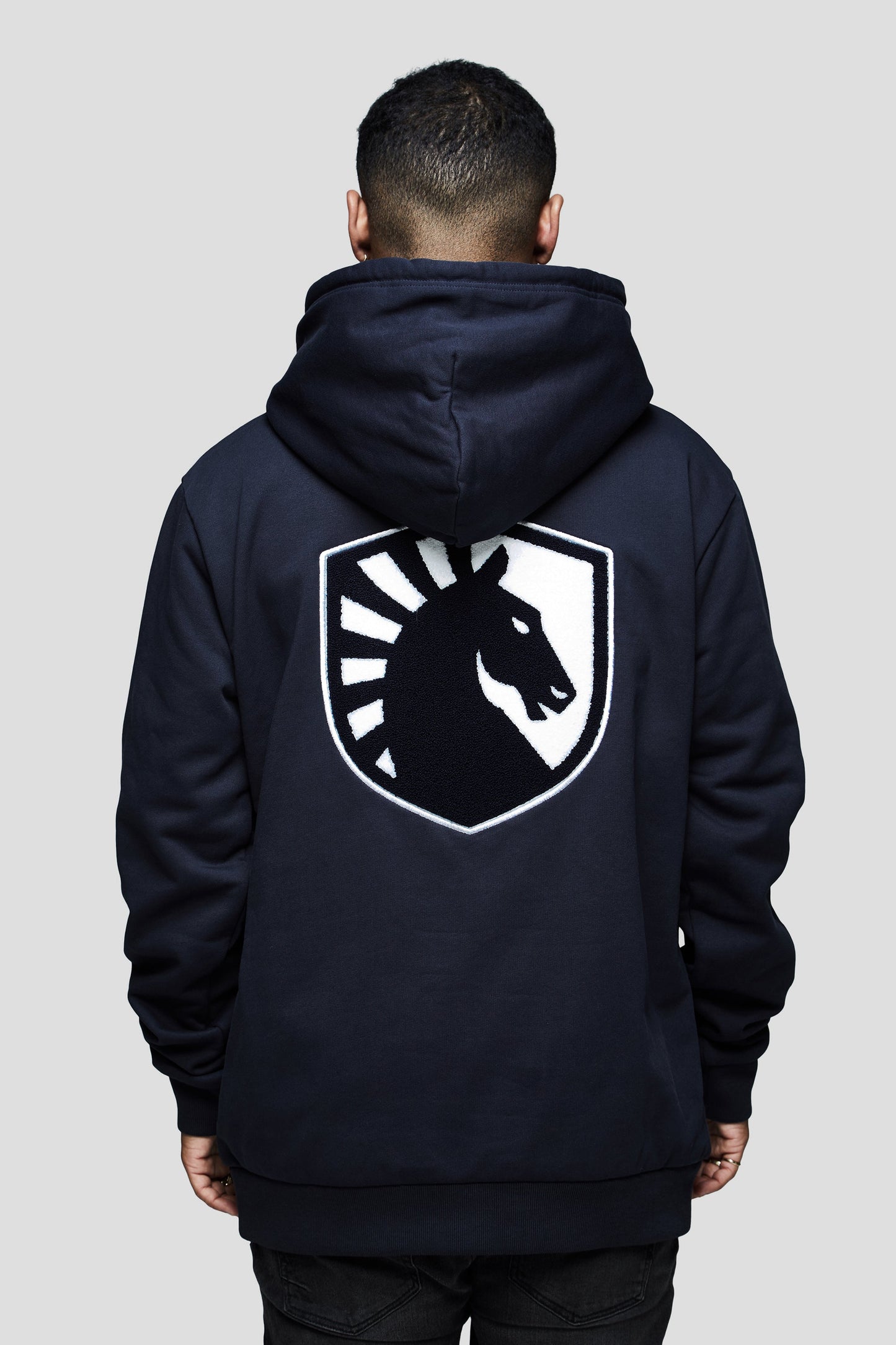 LIQUID CHENILLE HOODIE - NAVY - Team Liquid