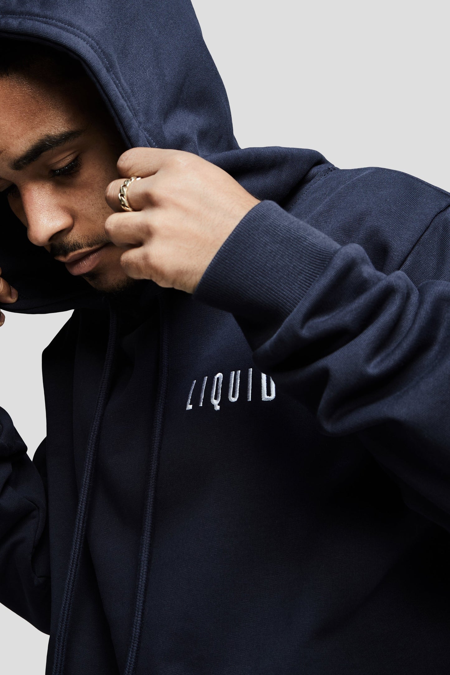 LIQUID CHENILLE HOODIE - NAVY - Team Liquid