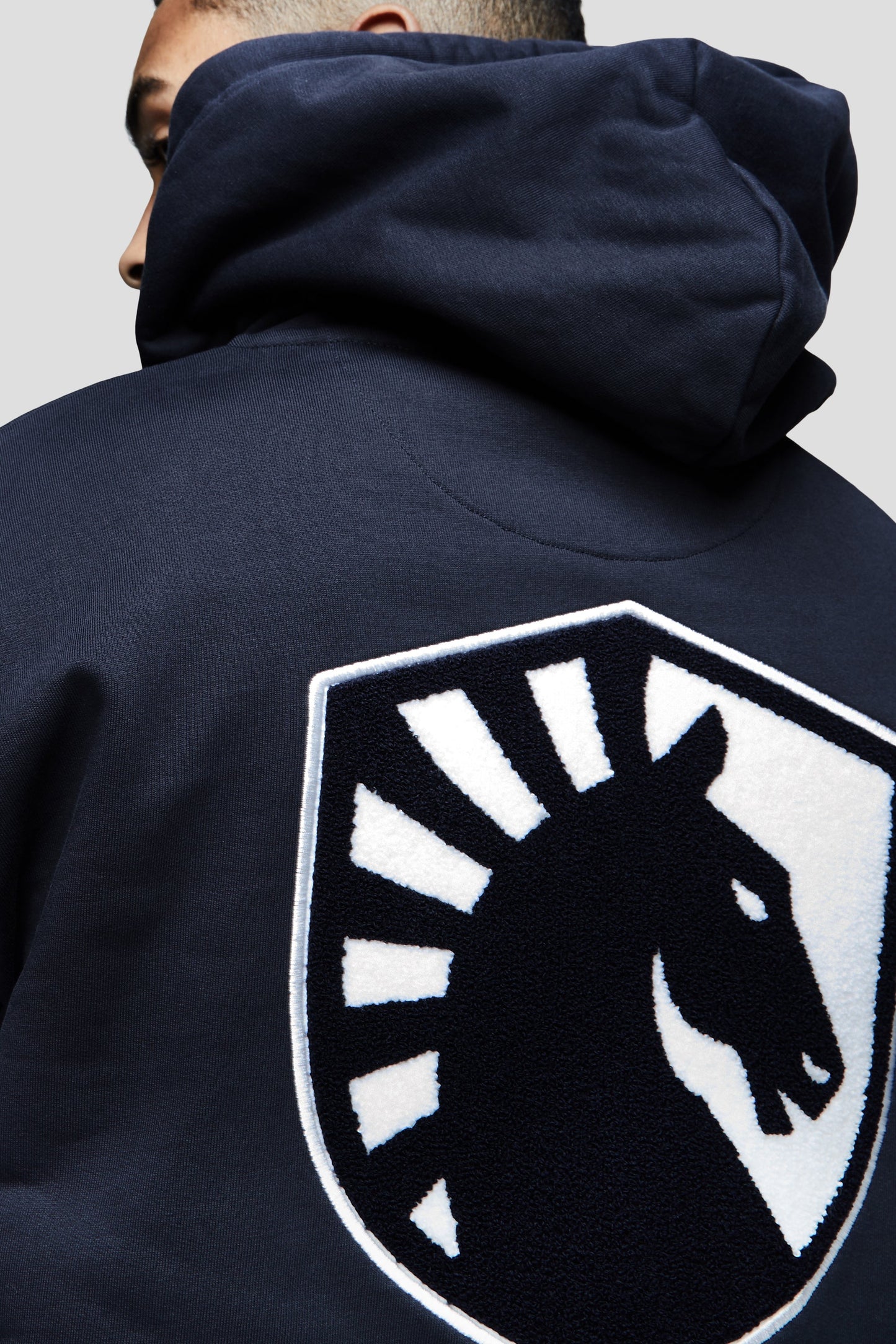 LIQUID CHENILLE HOODIE - NAVY - Team Liquid