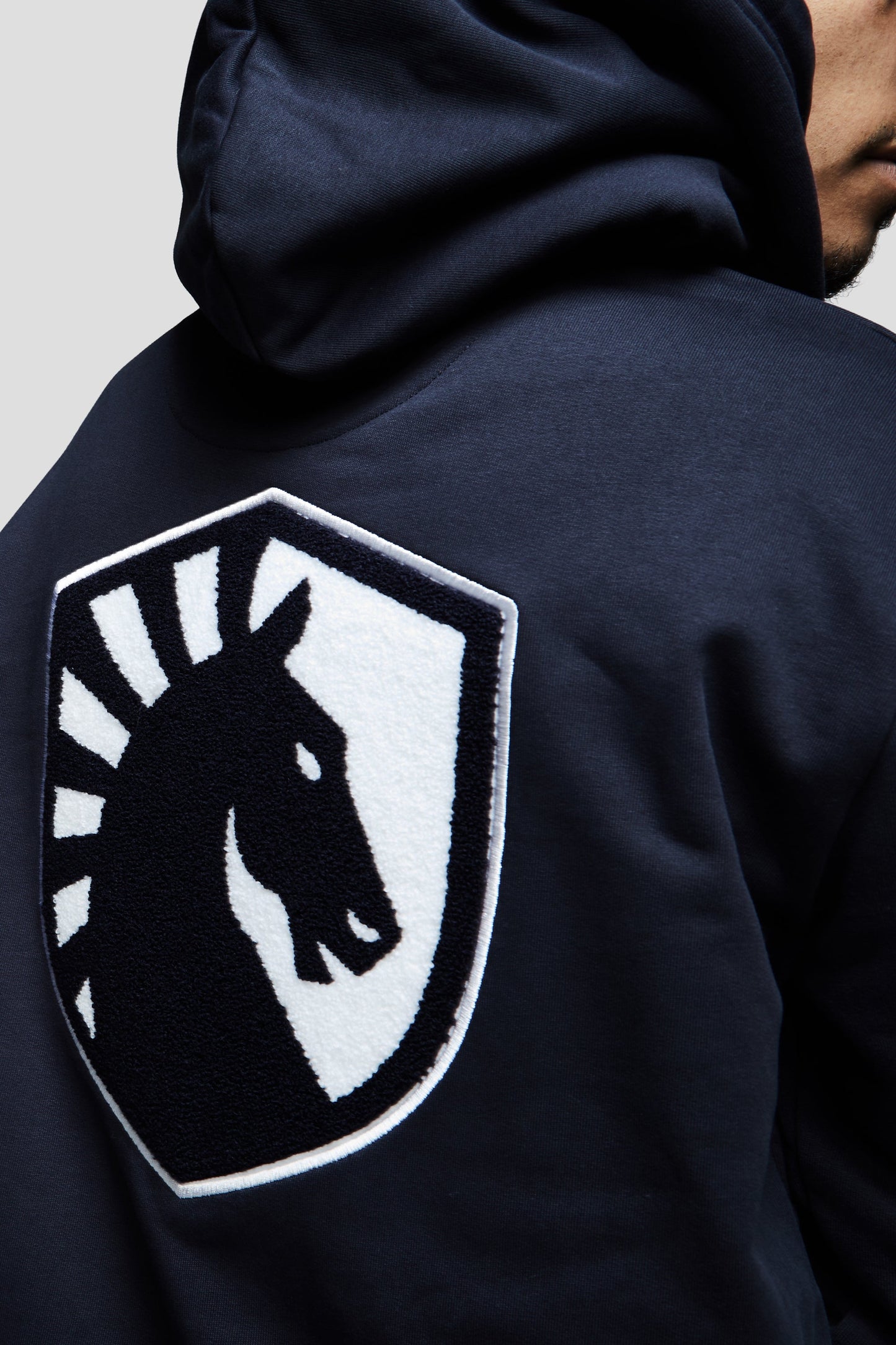 LIQUID CHENILLE HOODIE - NAVY - Team Liquid
