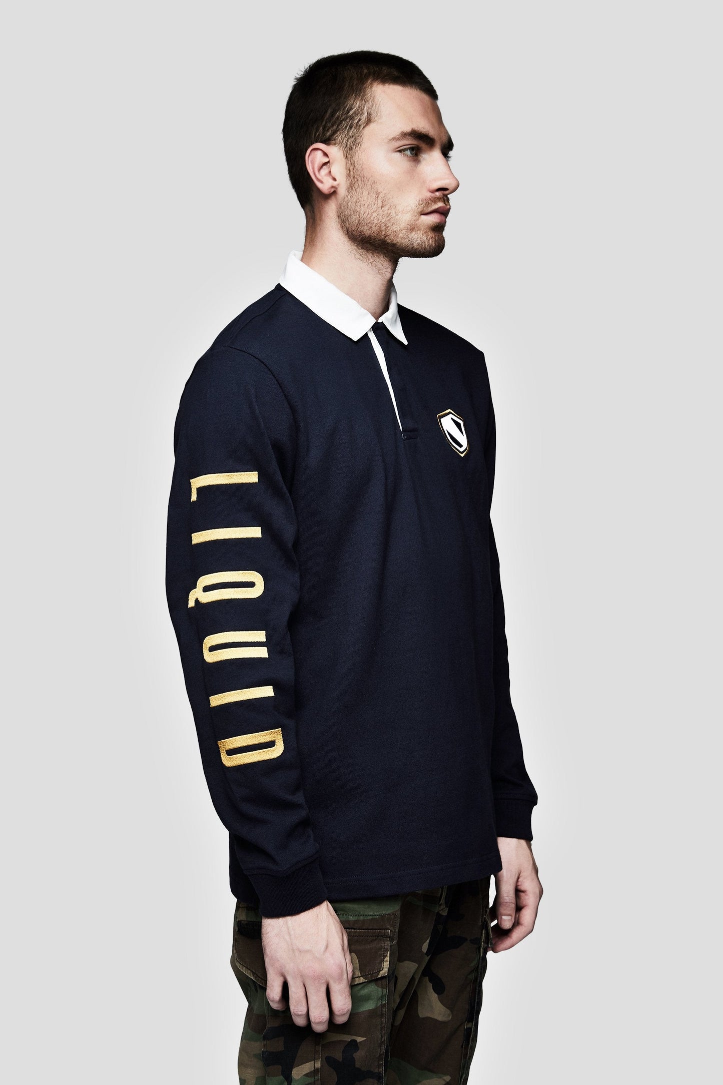 LIQUID VARSITY LONG SLEEVE RUGBY - NAVY - Team Liquid