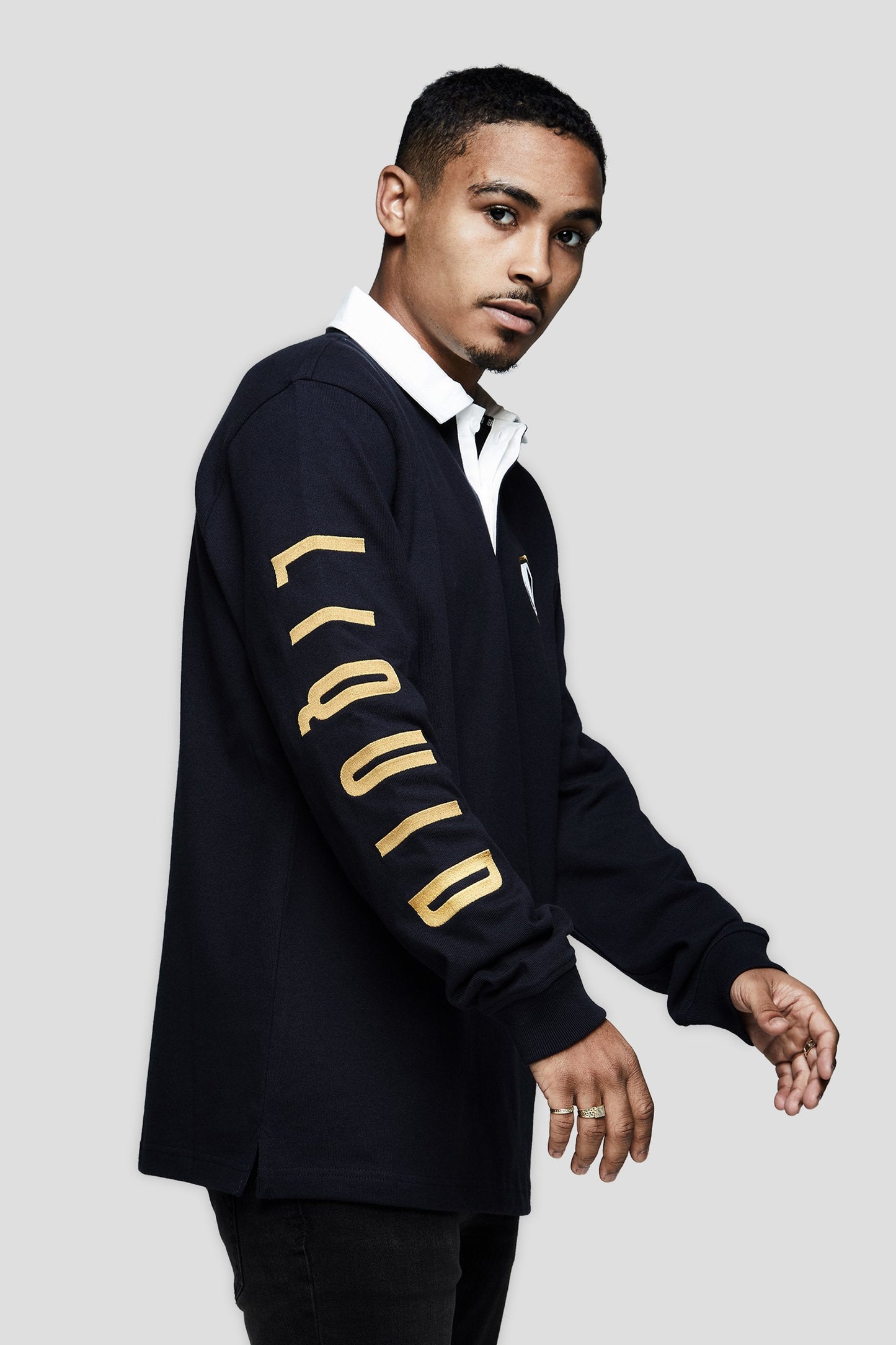 LIQUID VARSITY LONG SLEEVE RUGBY - NAVY - Team Liquid