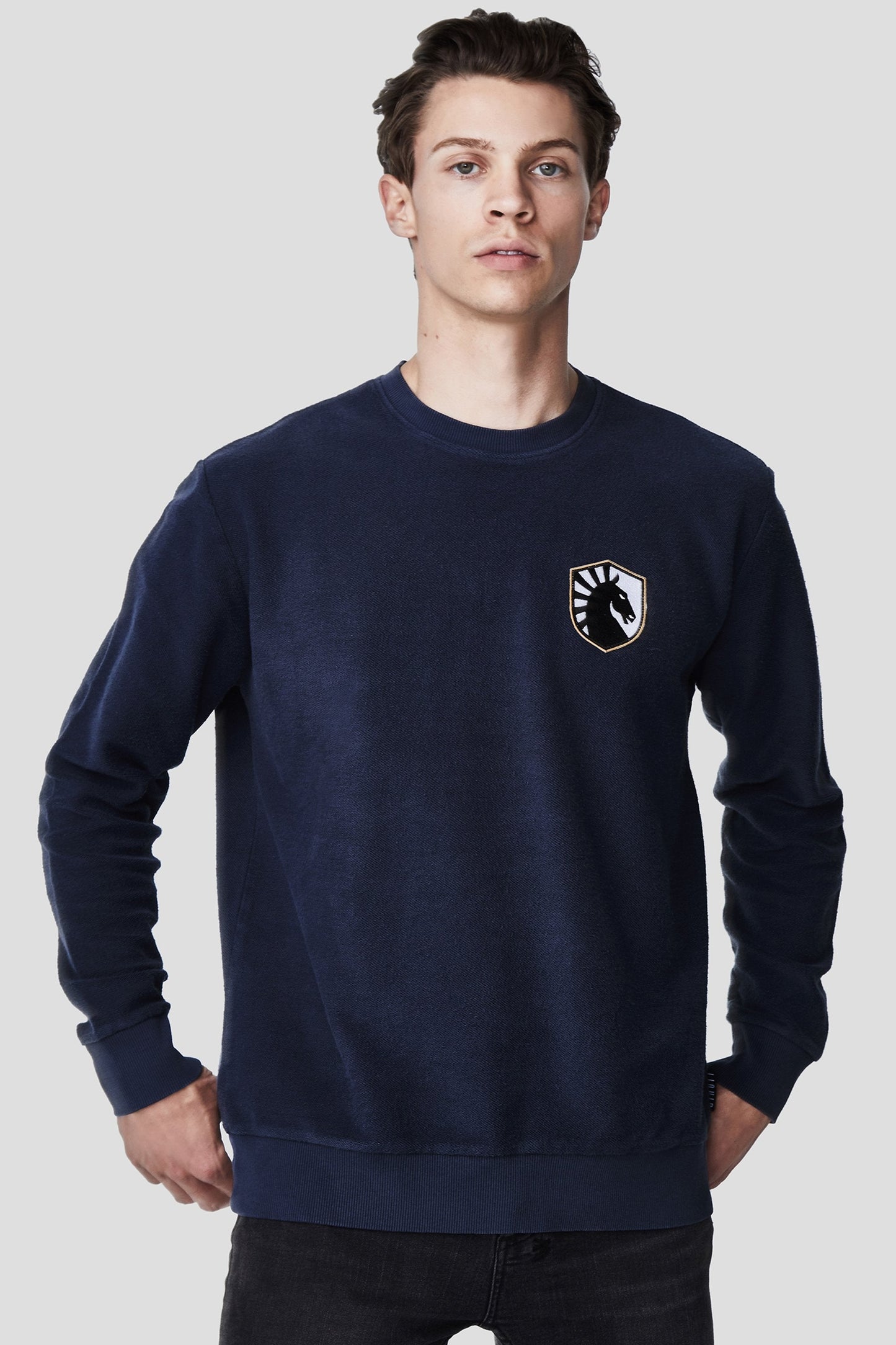 LIQUID CITY CREWNECK SWEATSHIRT - NAVY - Team Liquid