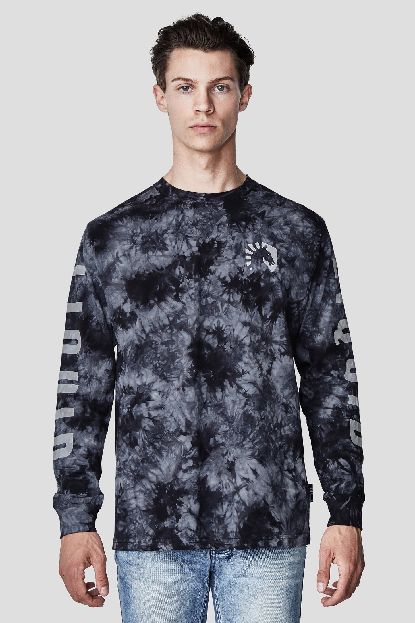 LIQUID HERITAGE LONG SLEEVE TEE - BLACK CRYSTAL WASH - Team Liquid