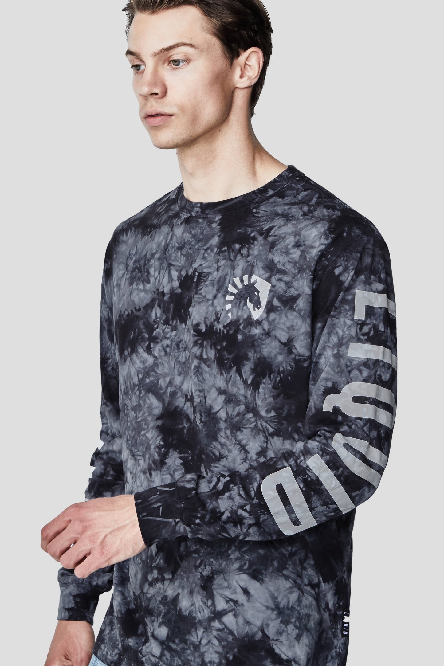 LIQUID HERITAGE LONG SLEEVE TEE - BLACK CRYSTAL WASH - Team Liquid
