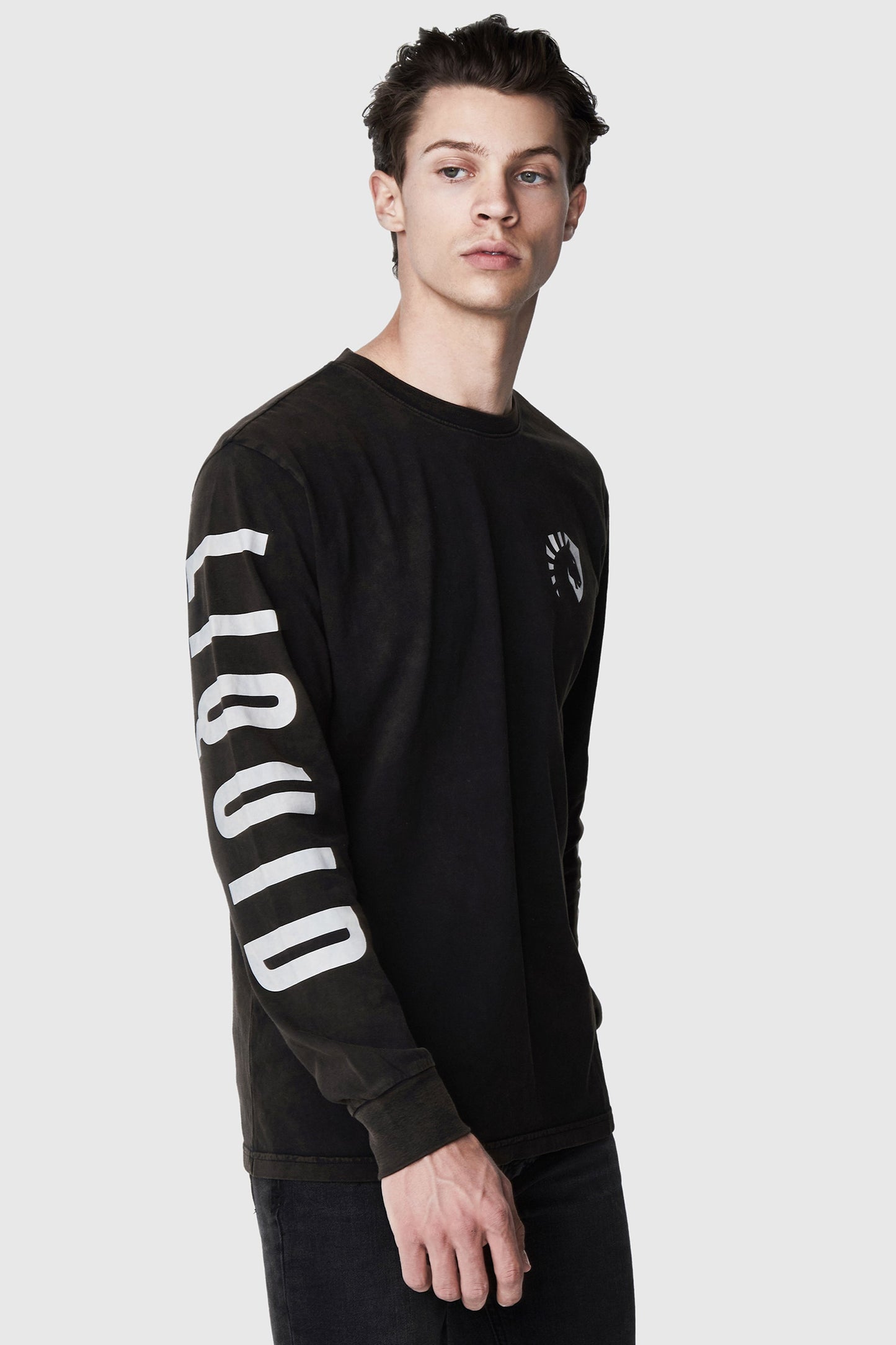 LIQUID HERITAGE LONG SLEEVE TEE - BLACK MINERAL WASH - Team Liquid