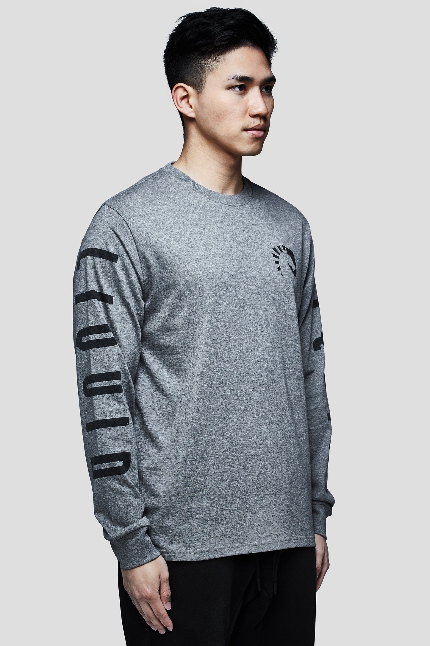 LIQUID HERITAGE LONG SLEEVE TEE GREY HEATHER - Team Liquid