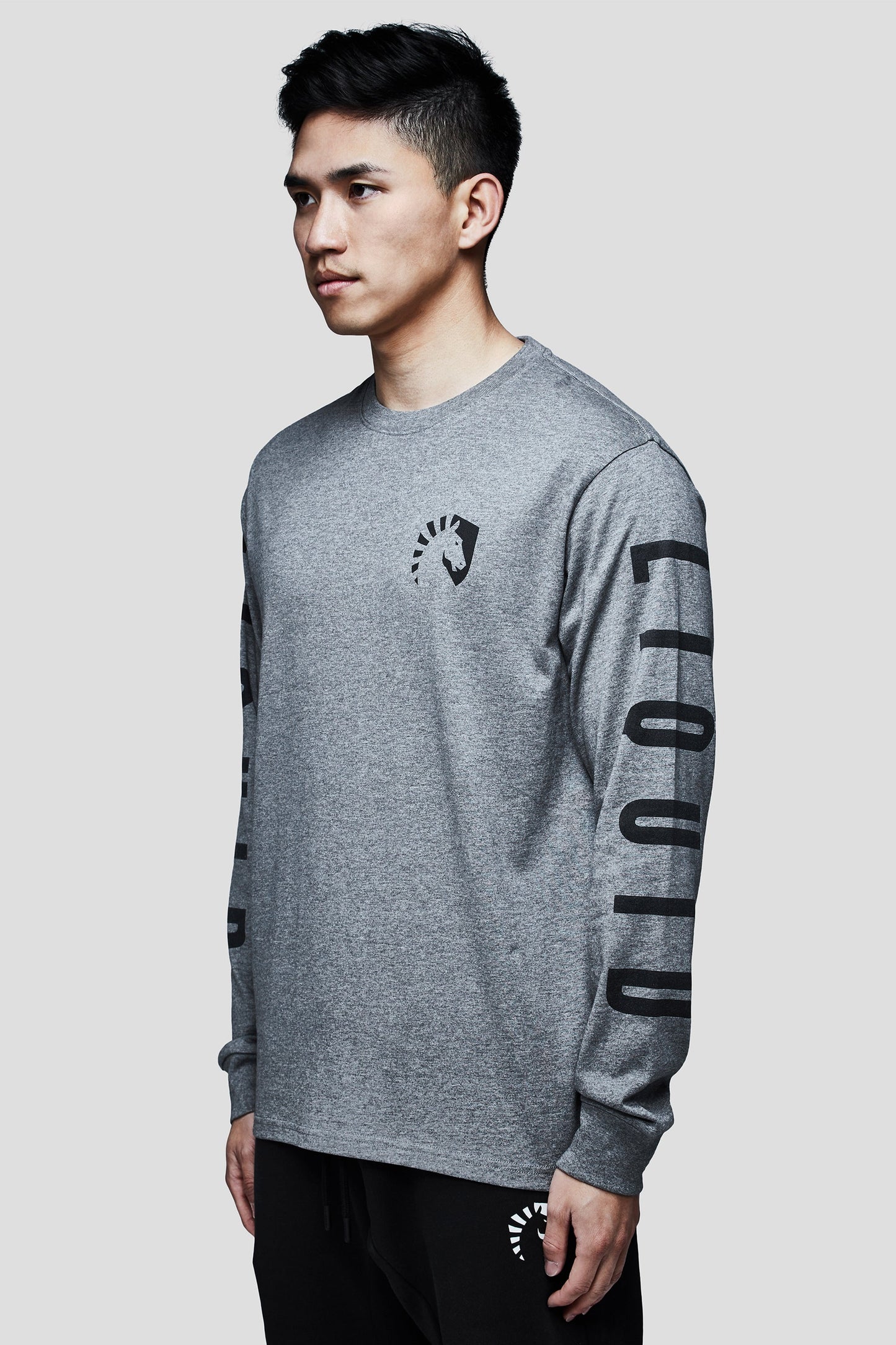 LIQUID HERITAGE LONG SLEEVE TEE GREY HEATHER - Team Liquid