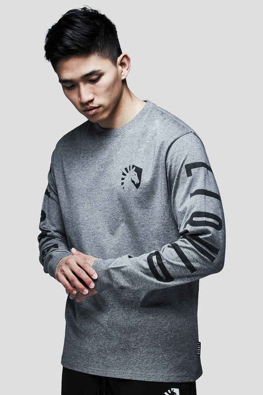 LIQUID HERITAGE LONG SLEEVE TEE GREY HEATHER - Team Liquid