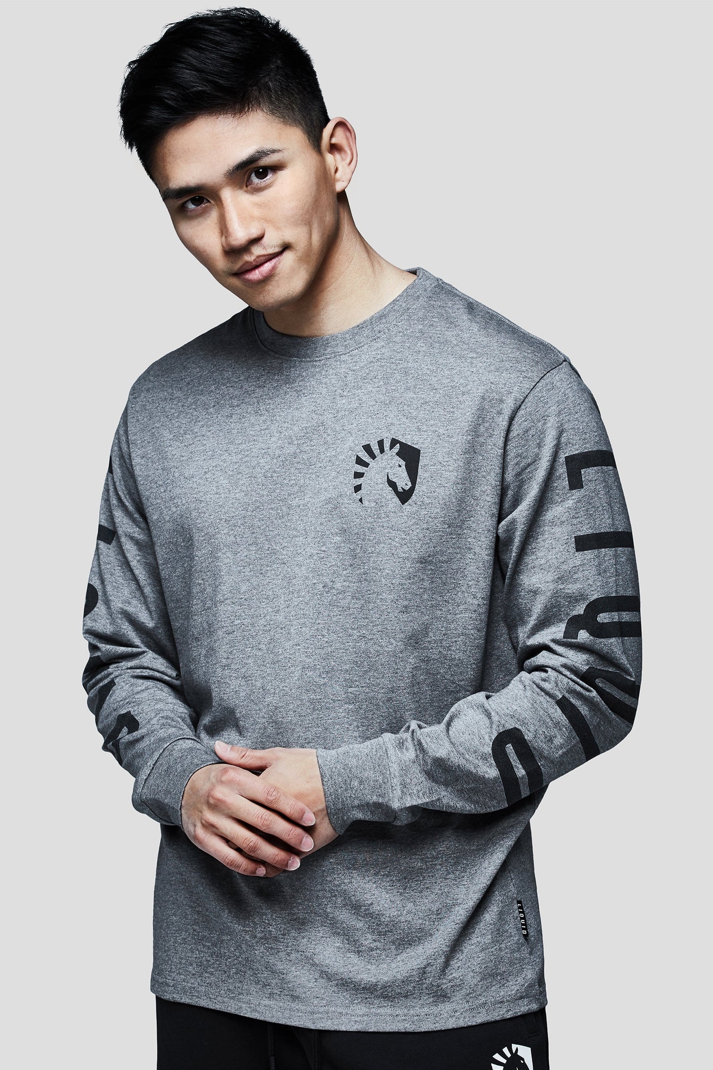 LIQUID HERITAGE LONG SLEEVE TEE GREY HEATHER - Team Liquid