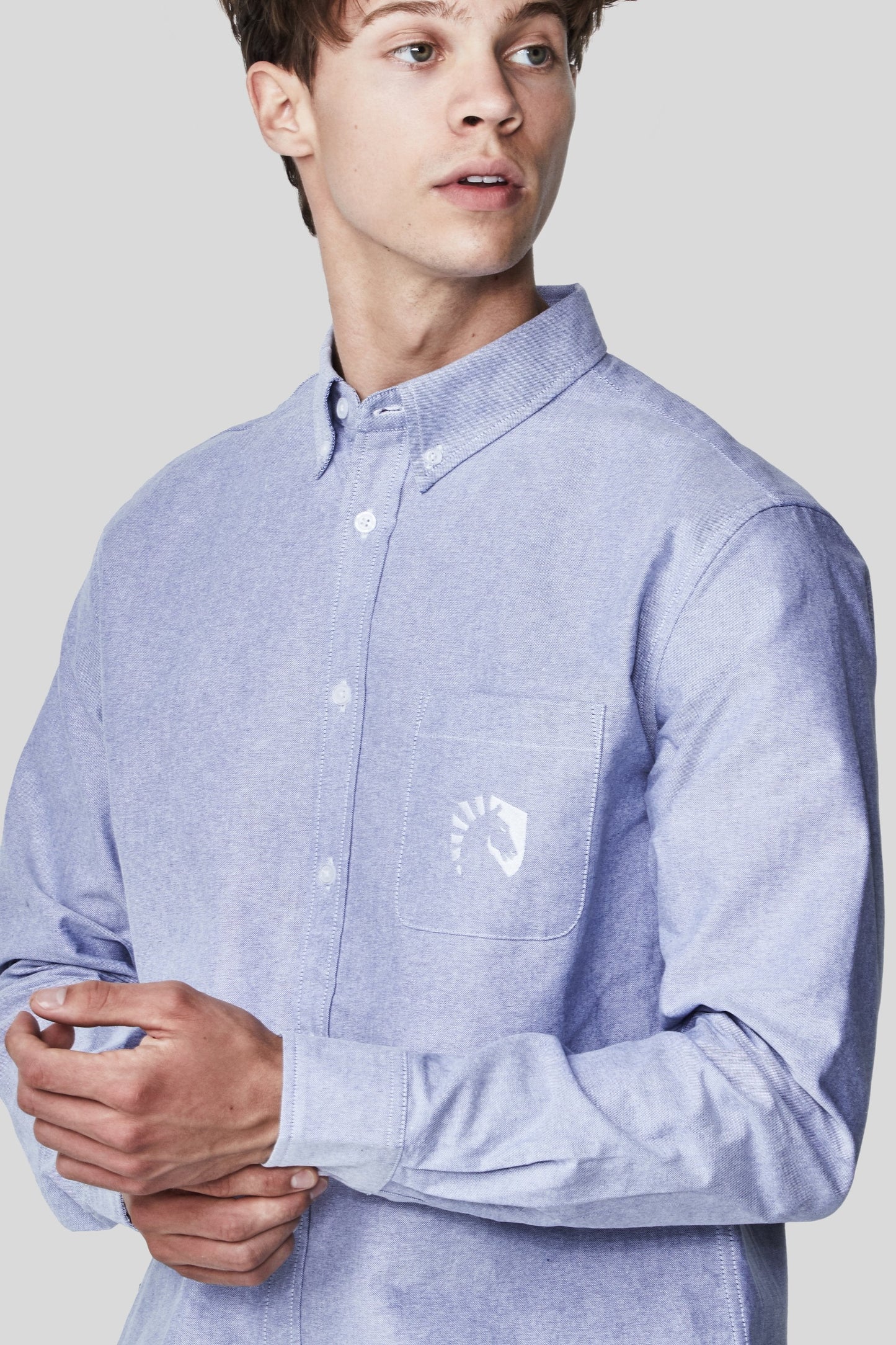 LIQUID LONG SLEEVE OXFORD SHIRT - BLUE OXFORD - Team Liquid