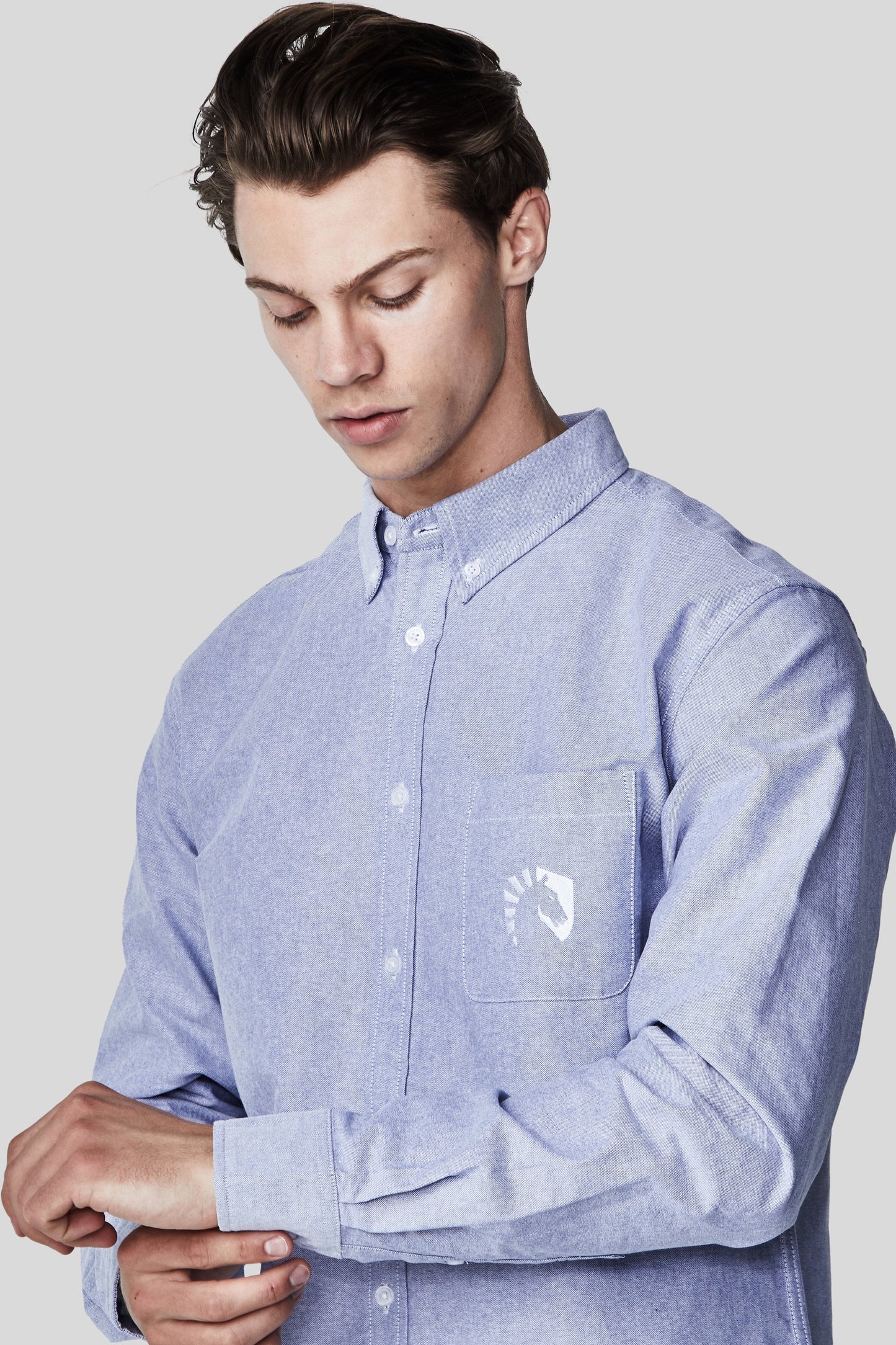 LIQUID LONG SLEEVE OXFORD SHIRT - BLUE OXFORD - Team Liquid