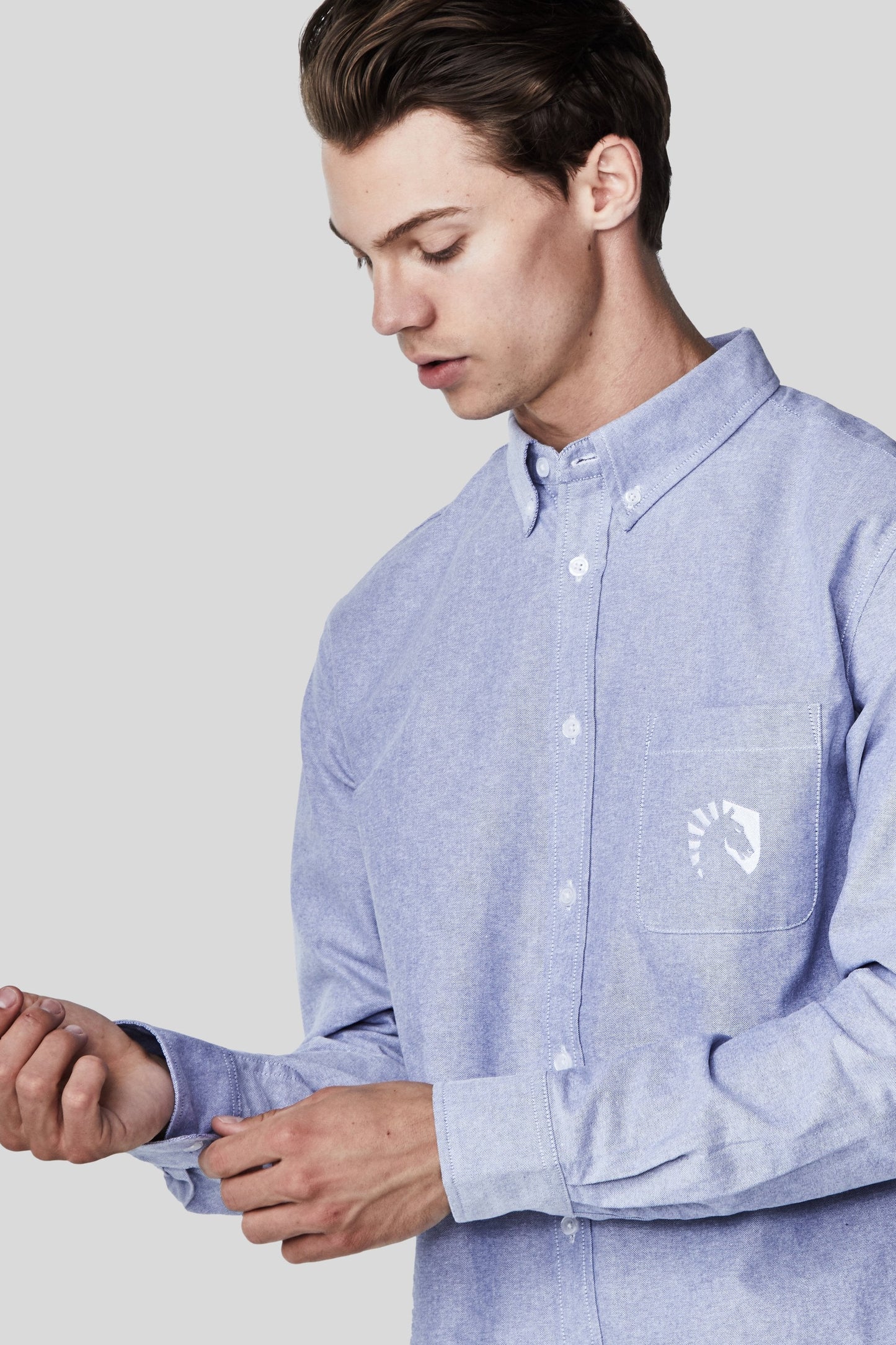 LIQUID LONG SLEEVE OXFORD SHIRT - BLUE OXFORD - Team Liquid