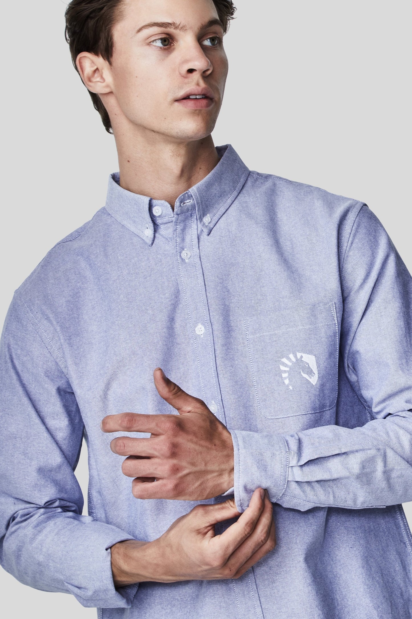 LIQUID LONG SLEEVE OXFORD SHIRT - BLUE OXFORD - Team Liquid