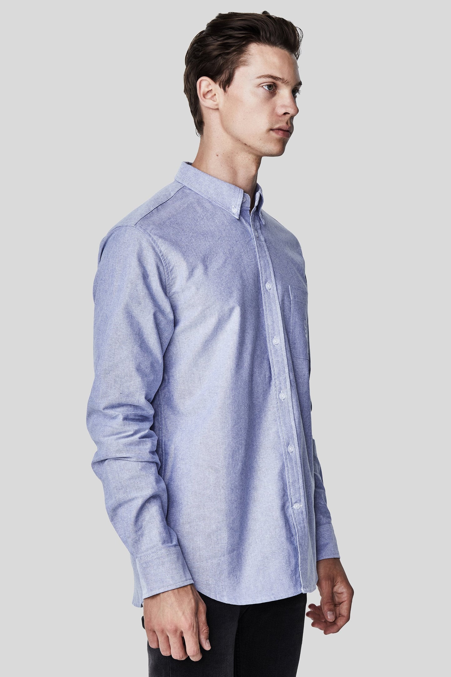 LIQUID LONG SLEEVE OXFORD SHIRT - BLUE OXFORD - Team Liquid