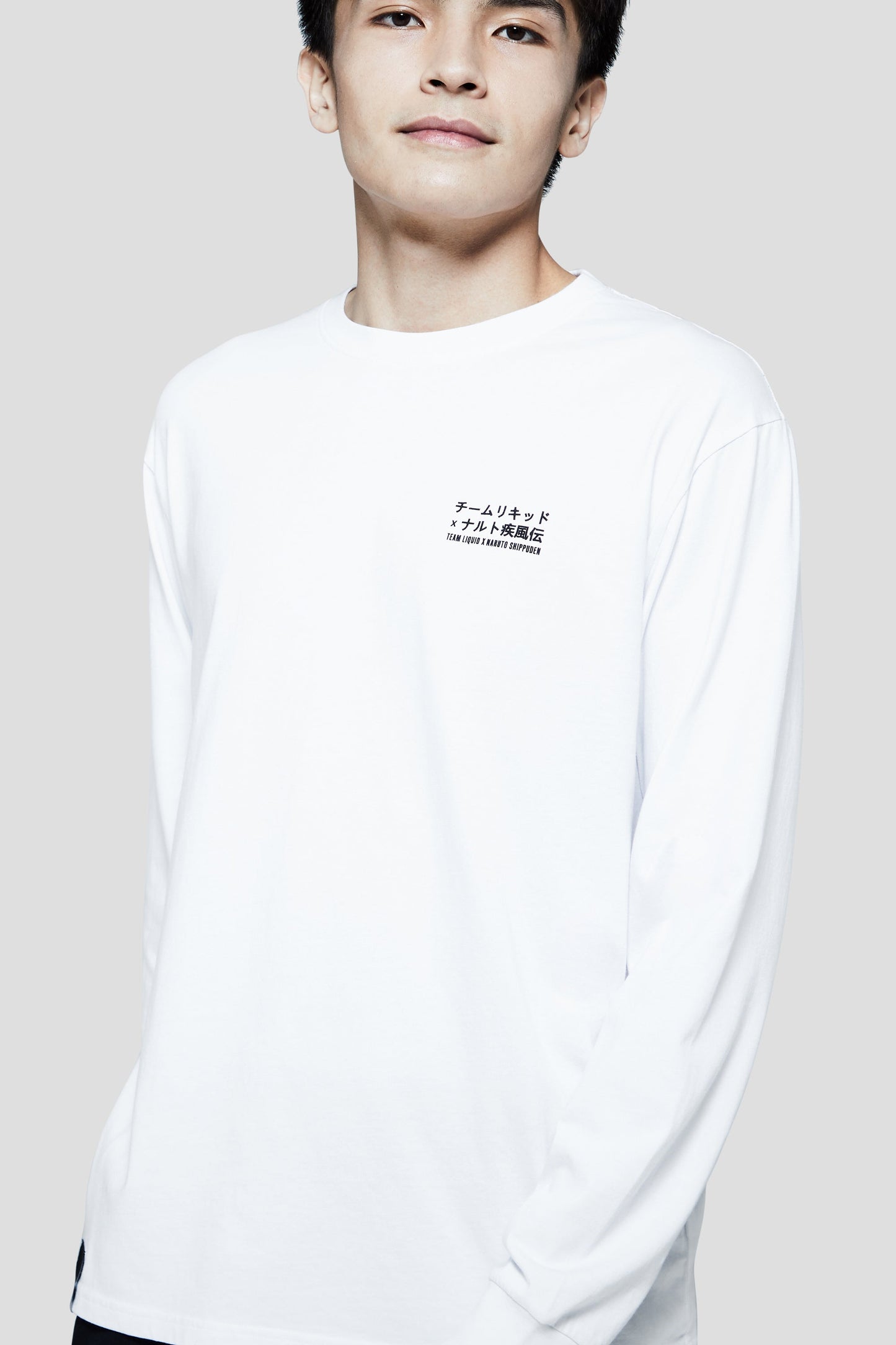 LIQUID x NARUTO LEAF VILLAGE LONG SLEEVE TEE - WHITE (PRE-ORDER) - Team Liquid