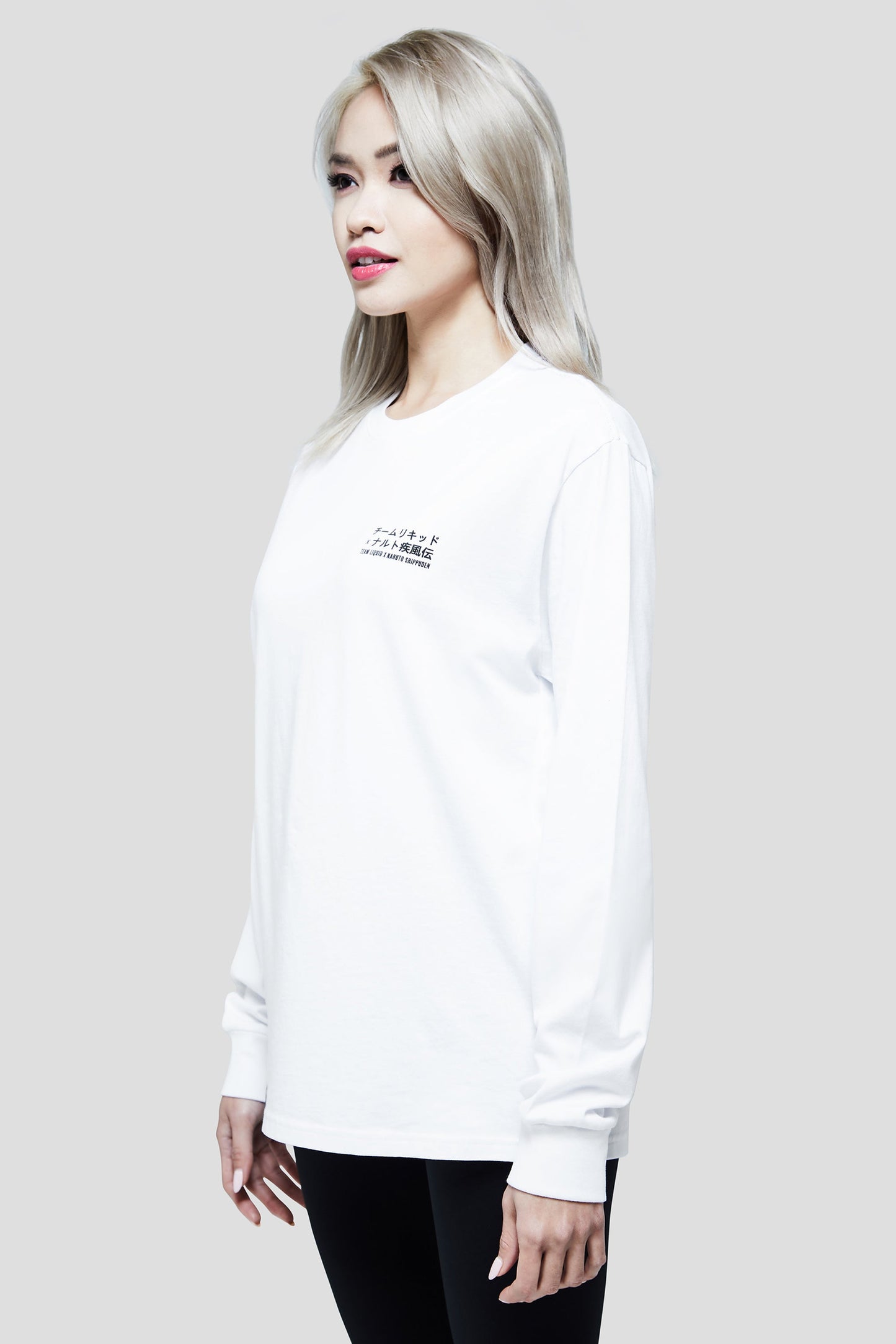 LIQUID x NARUTO LEAF VILLAGE LONG SLEEVE TEE - WHITE (PRE-ORDER) - Team Liquid