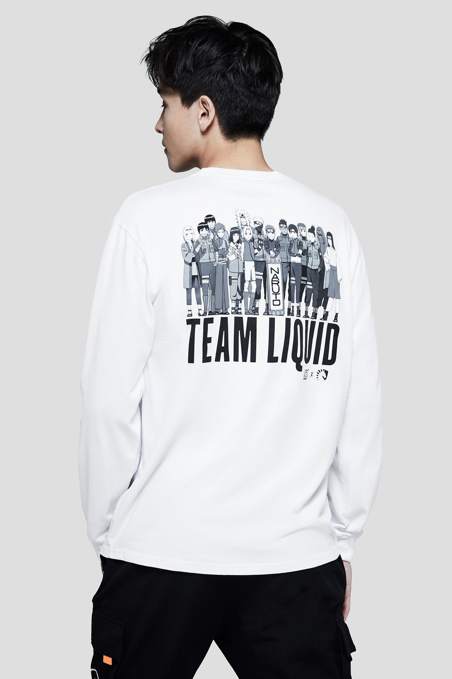 LIQUID x NARUTO LEAF VILLAGE LONG SLEEVE TEE - WHITE (PRE-ORDER) - Team Liquid