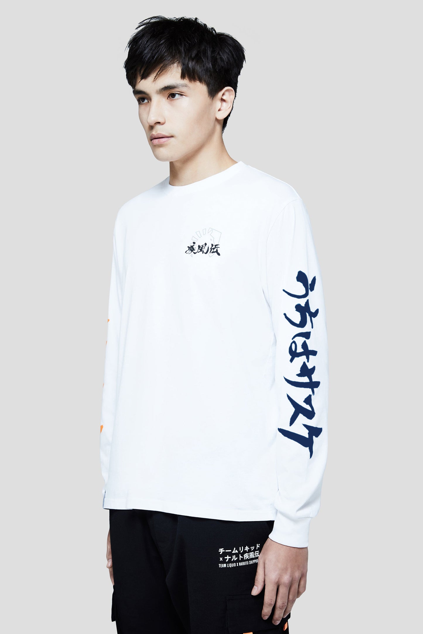 LIQUID x NARUTO VERSUS LONG SLEEVE TEE - WHITE (PRE-ORDER) - Team Liquid