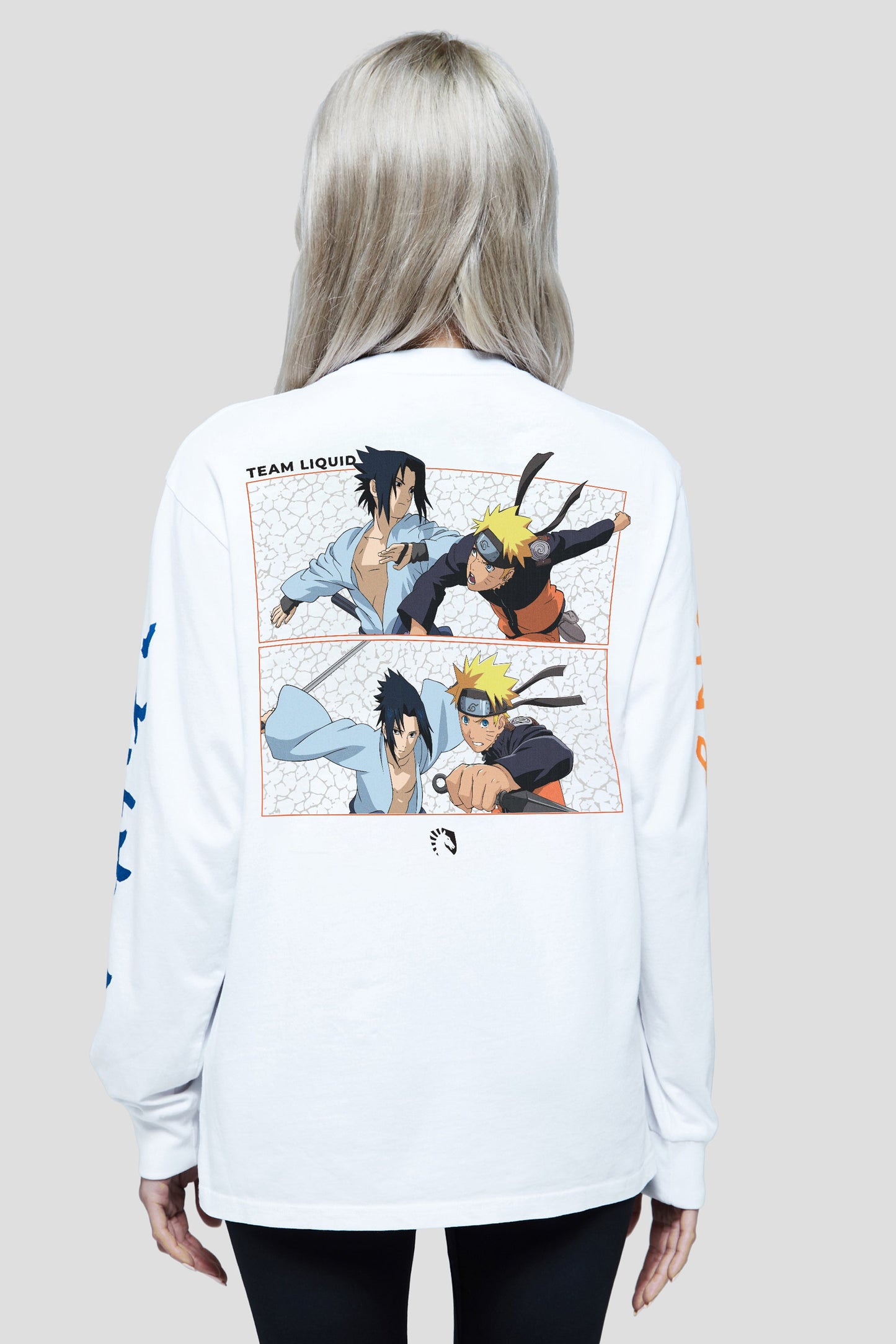LIQUID x NARUTO VERSUS LONG SLEEVE TEE - WHITE (PRE-ORDER) - Team Liquid