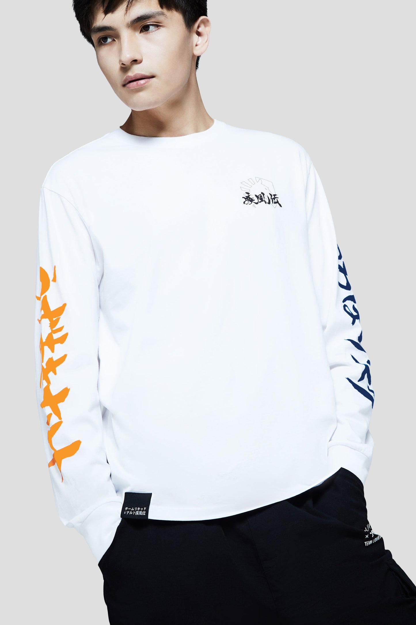 LIQUID x NARUTO VERSUS LONG SLEEVE TEE - WHITE (PRE-ORDER) - Team Liquid