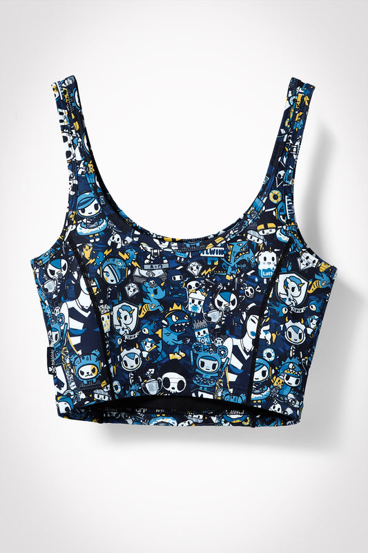 TOKIDOKI x LIQUID WOMENS CROPPED ATHLETIC TANK TOP - MULTI - Team Liquid