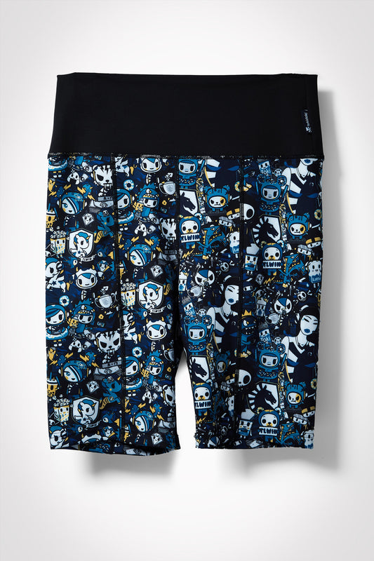 TOKIDOKI x LIQUID WOMENS ATHLETIC PATTERN BIKE SHORTS - MULTI - Team Liquid