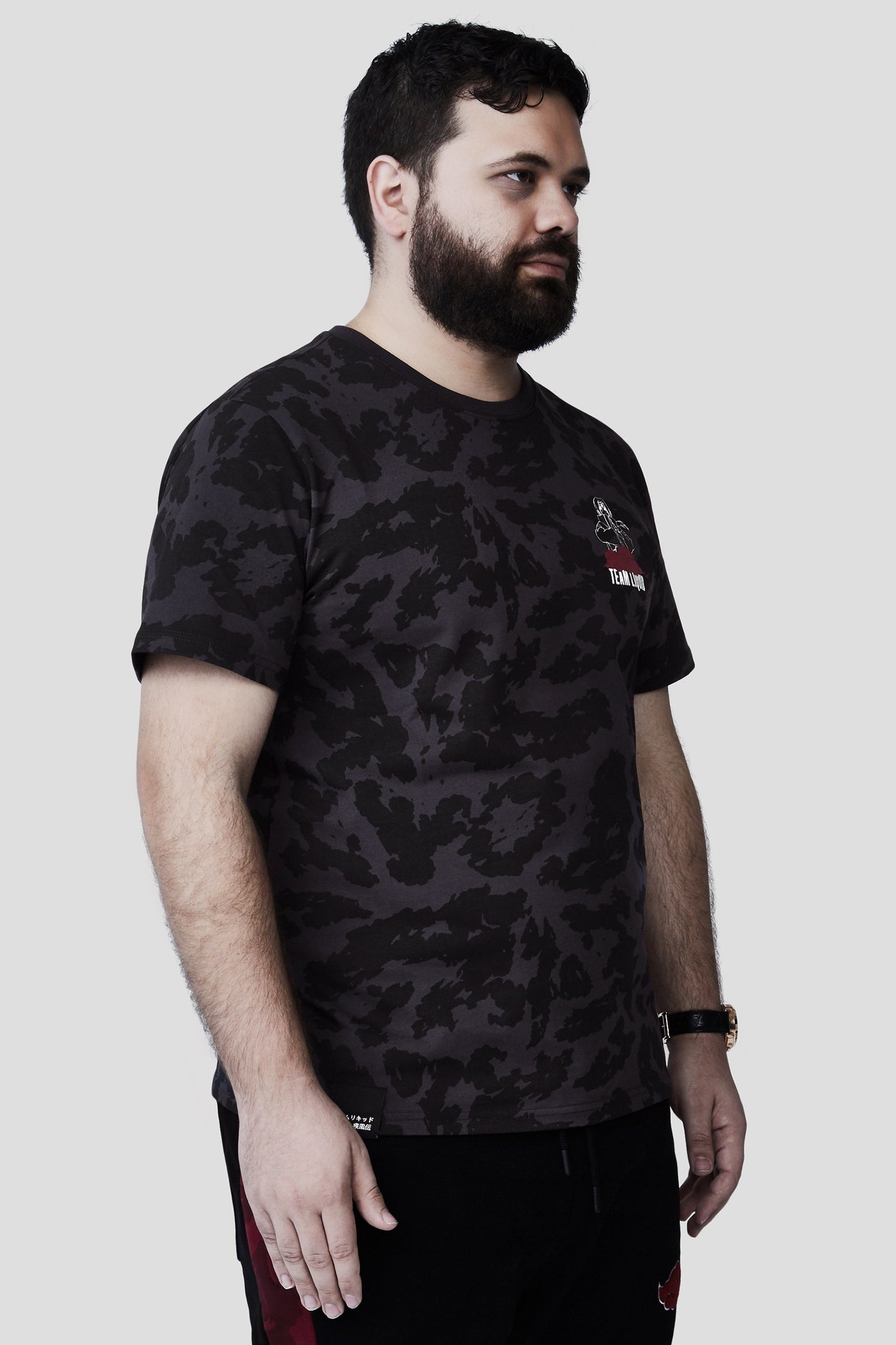 LIQUID x NARUTO AKATSUKI ITACHI AMATERASU SHORT SLEEVE TEE - Team Liquid