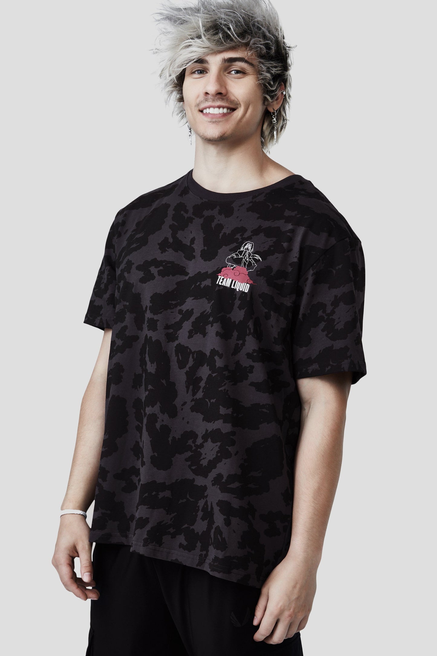 LIQUID x NARUTO AKATSUKI ITACHI AMATERASU SHORT SLEEVE TEE - Team Liquid