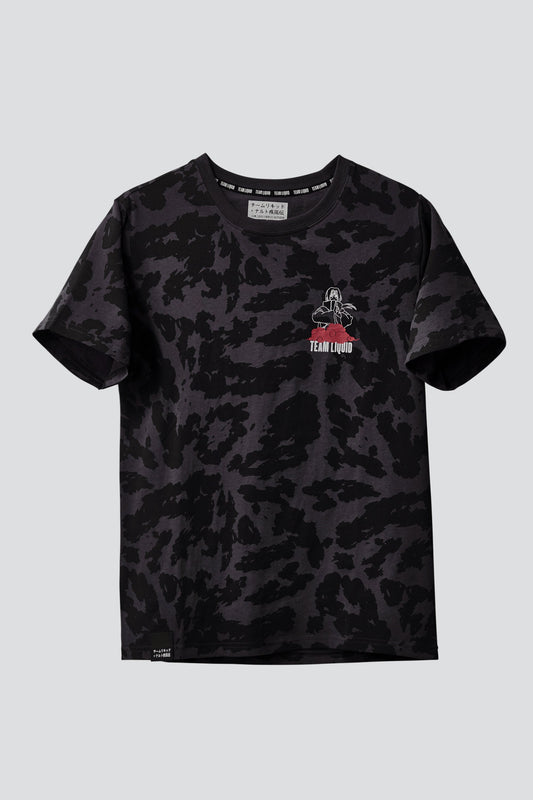 LIQUID x NARUTO AKATSUKI ITACHI AMATERASU SHORT SLEEVE TEE