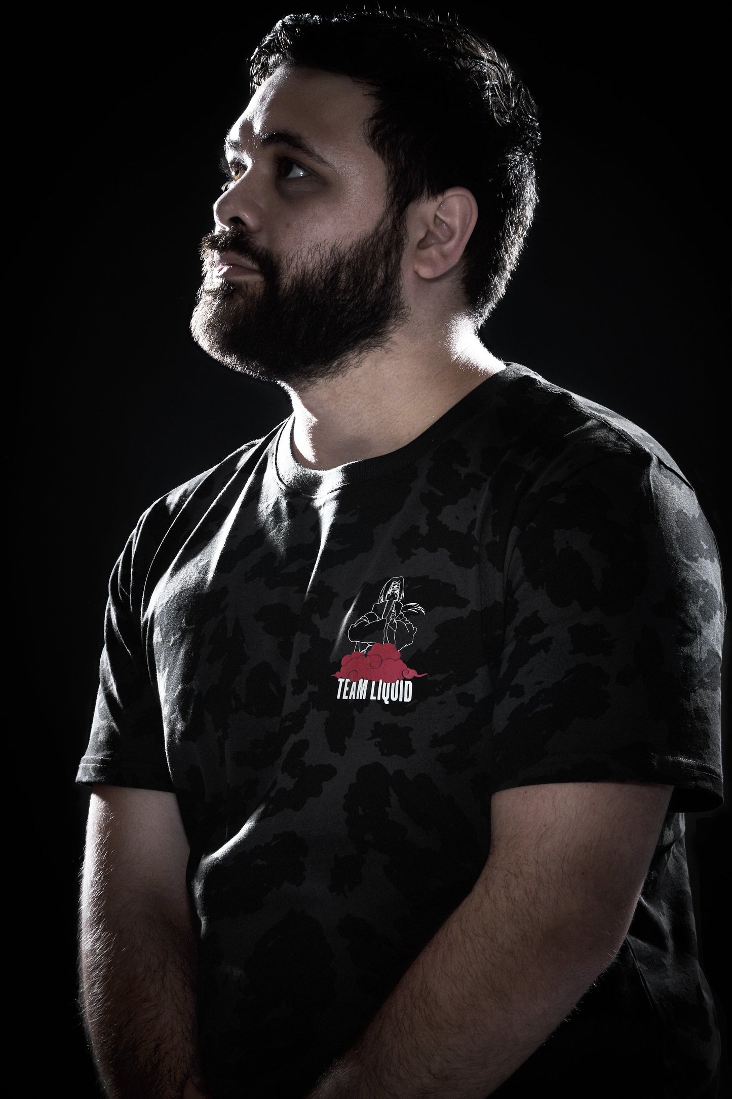 LIQUID x NARUTO AKATSUKI ITACHI AMATERASU SHORT SLEEVE TEE - Team Liquid