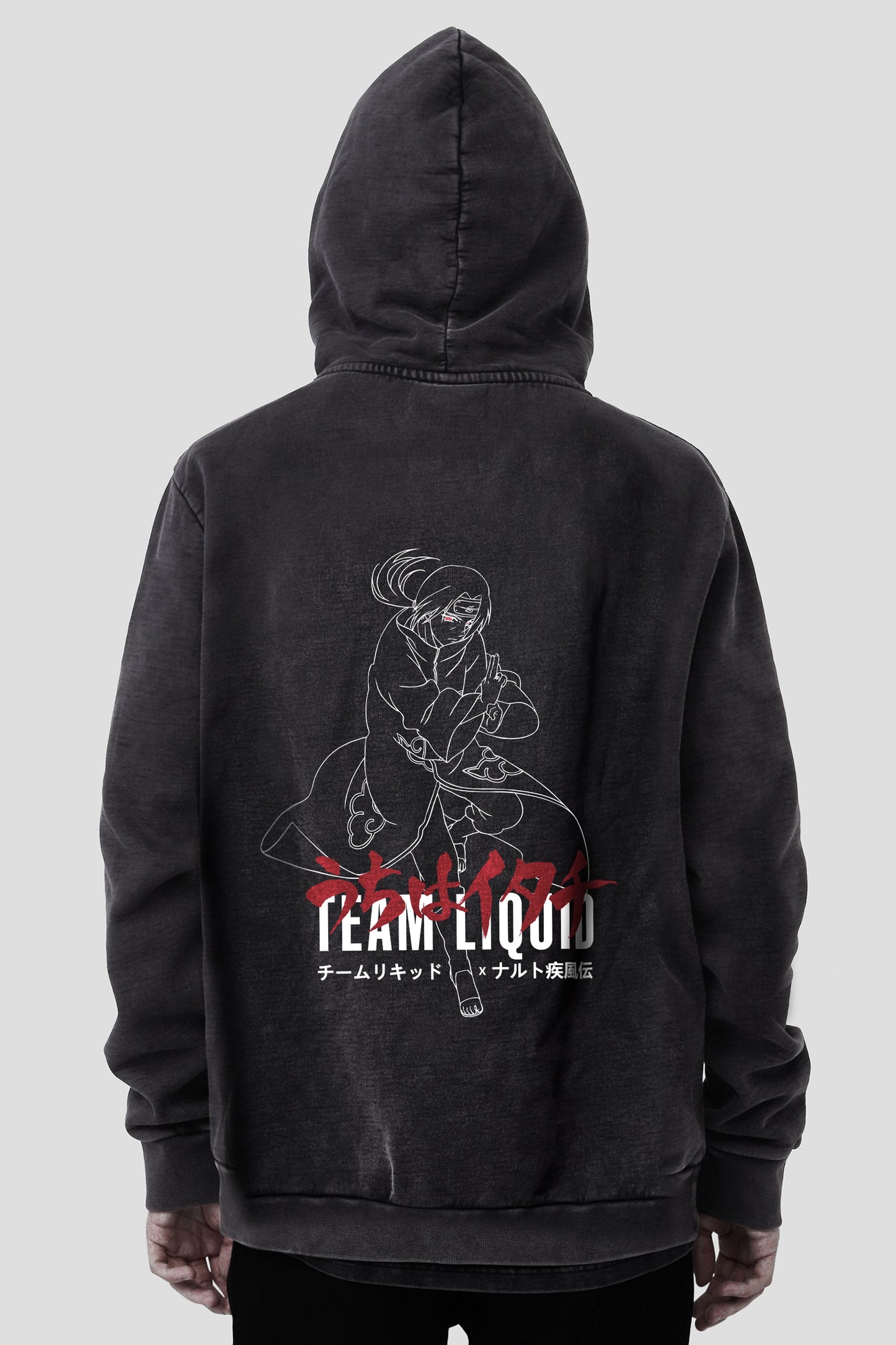 LIQUID x NARUTO ITACHI MINERAL PULLOVER HOODIE - Team Liquid